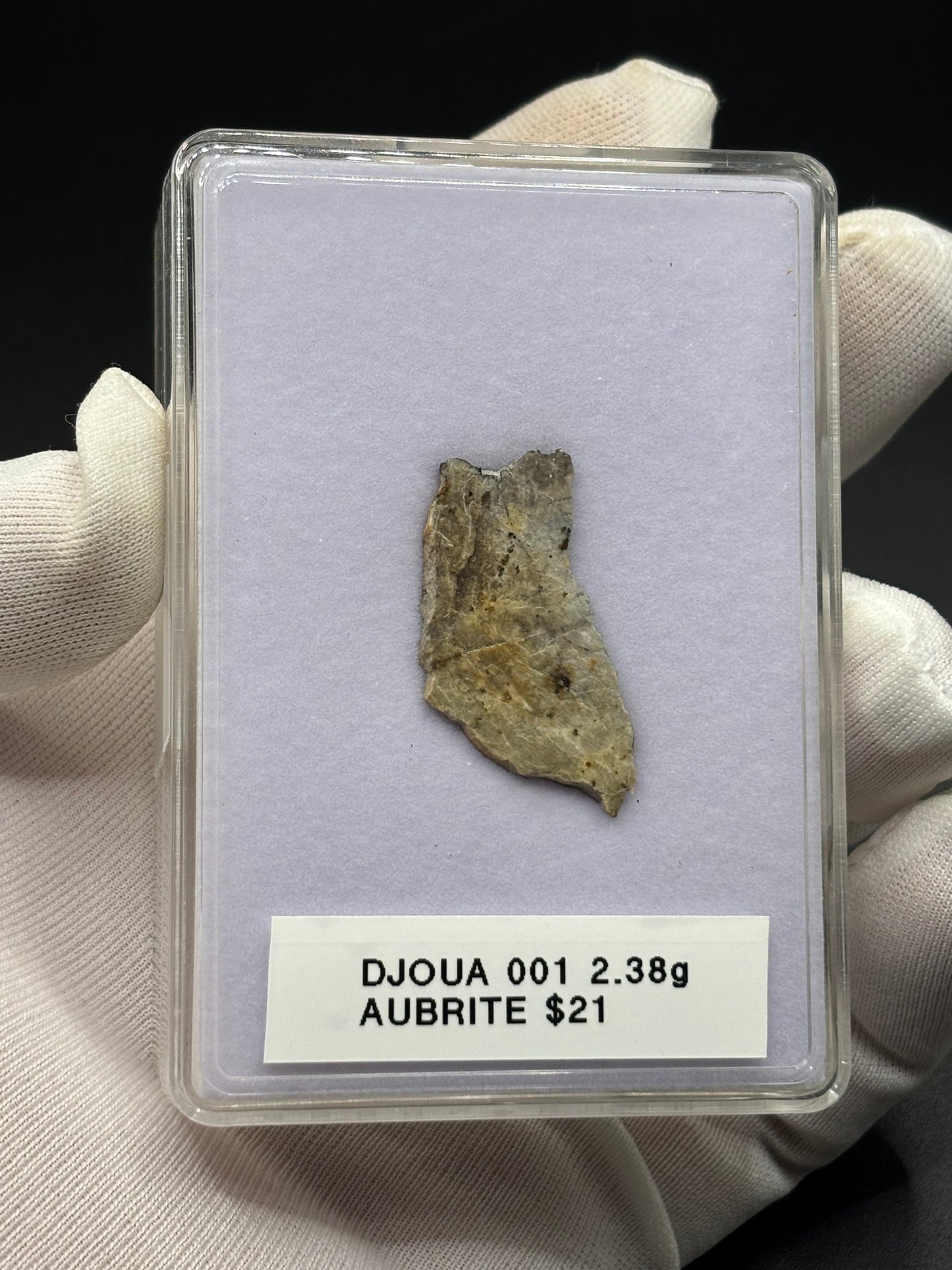 Djoua 001 Aubrite Meteorite Specimen Official Enstatite Achondrite Algeria Meteorite