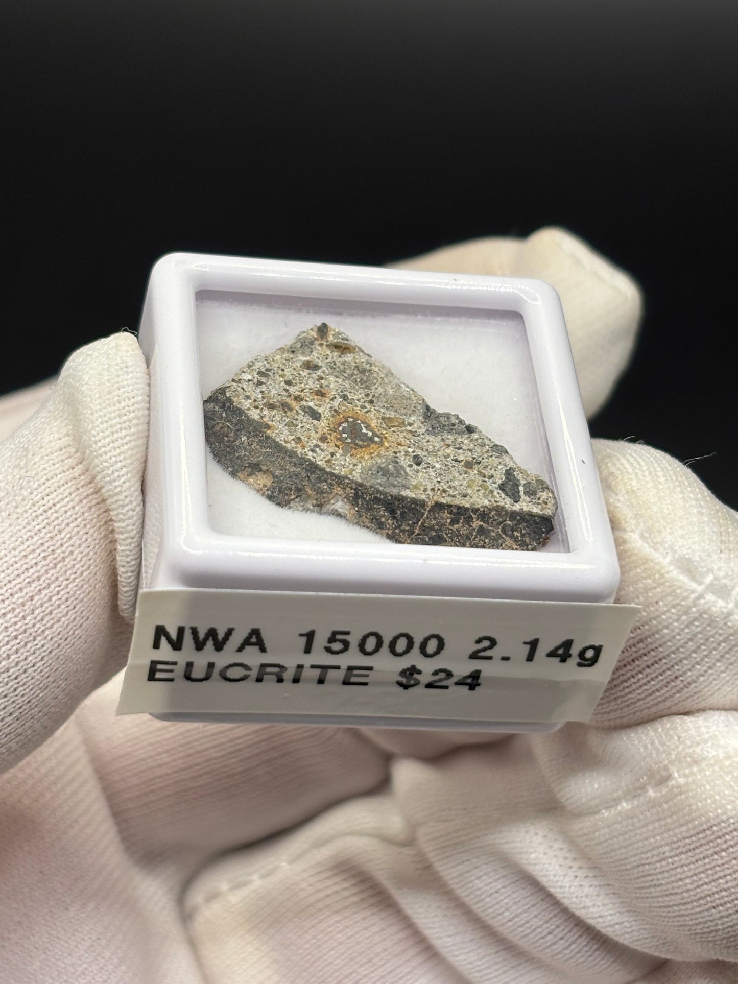 NWA 15000 Eucrite Meteorite Specimen Official Polymict HED Achondrite Northwest Africa