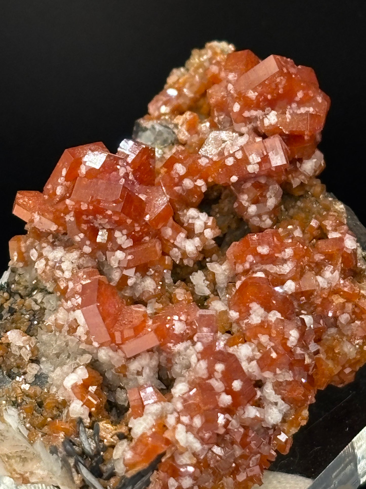 Vanadinite Crystal Specimen – Mibladen Mining District, Midelt Province, Morocco