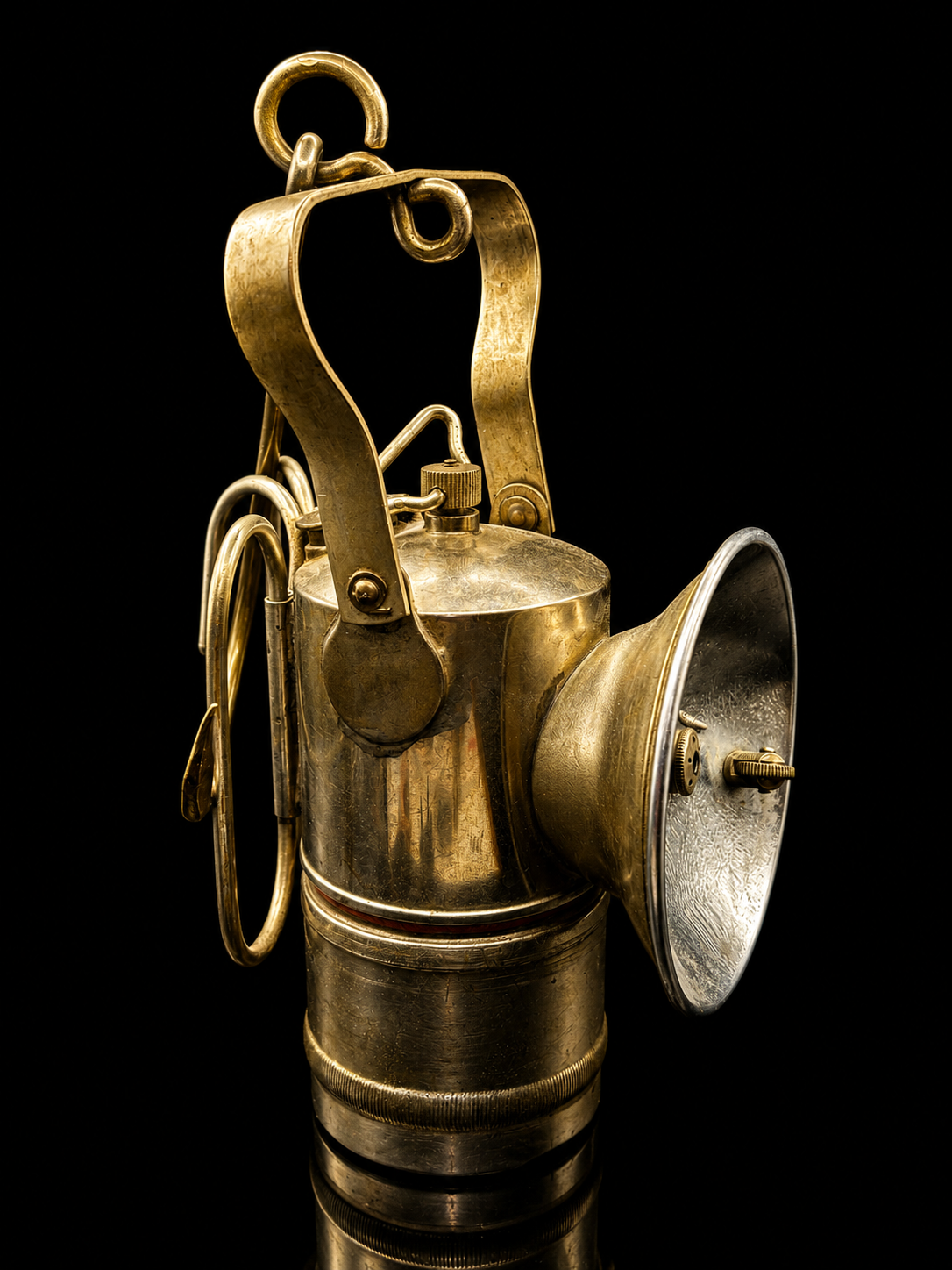 Vintage ITP "Its Trouble Proof" Carbide Miners Lamp — Patented Aug 8, 1916 | Antique Coal Mining Light