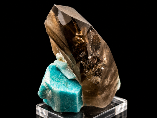 Amazonite with Smoky Quartz Crystal Group – Smoky Hawk Mine, Teller County, Colorado | Perthitic Amazonite Crystals