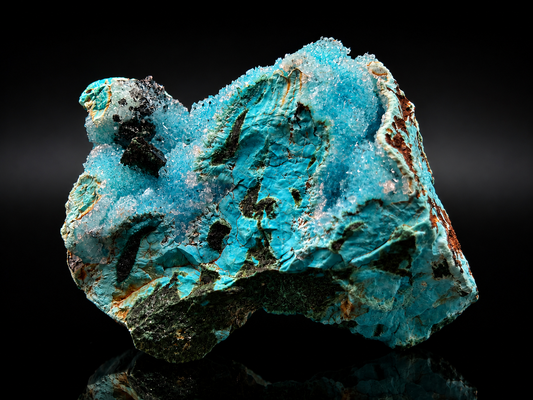 Druzy Malachite & Chrysocolla – Tenke Deposit, Lualaba Province, Democratic Republic of Congo