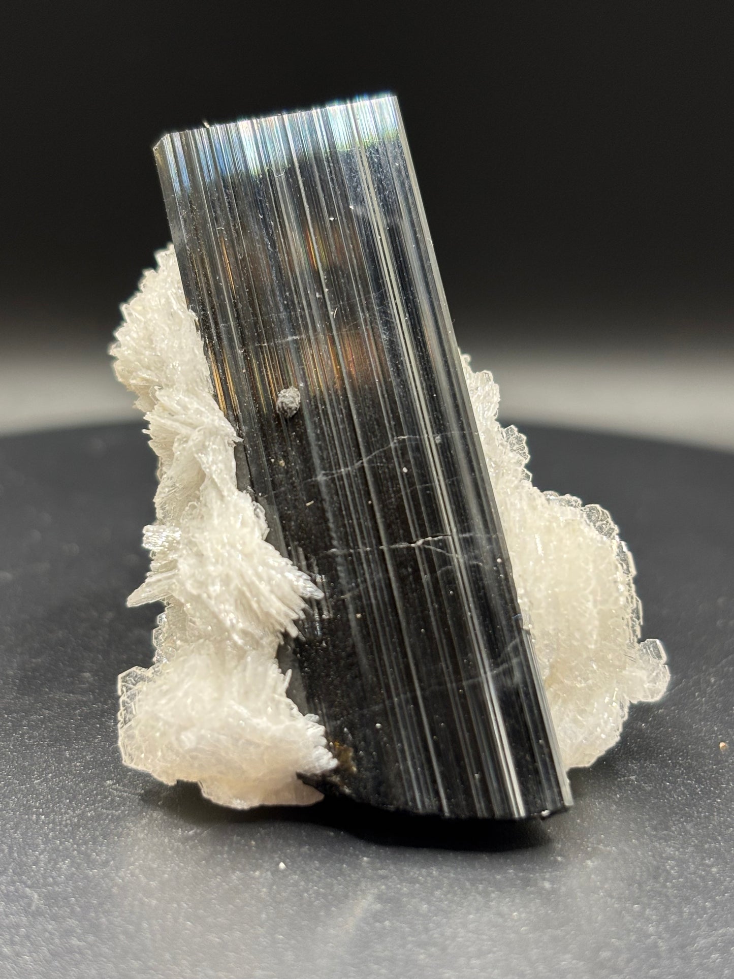 Schorl Tourmaline on Albite – Astak, Pakistan – Crystal Specimen