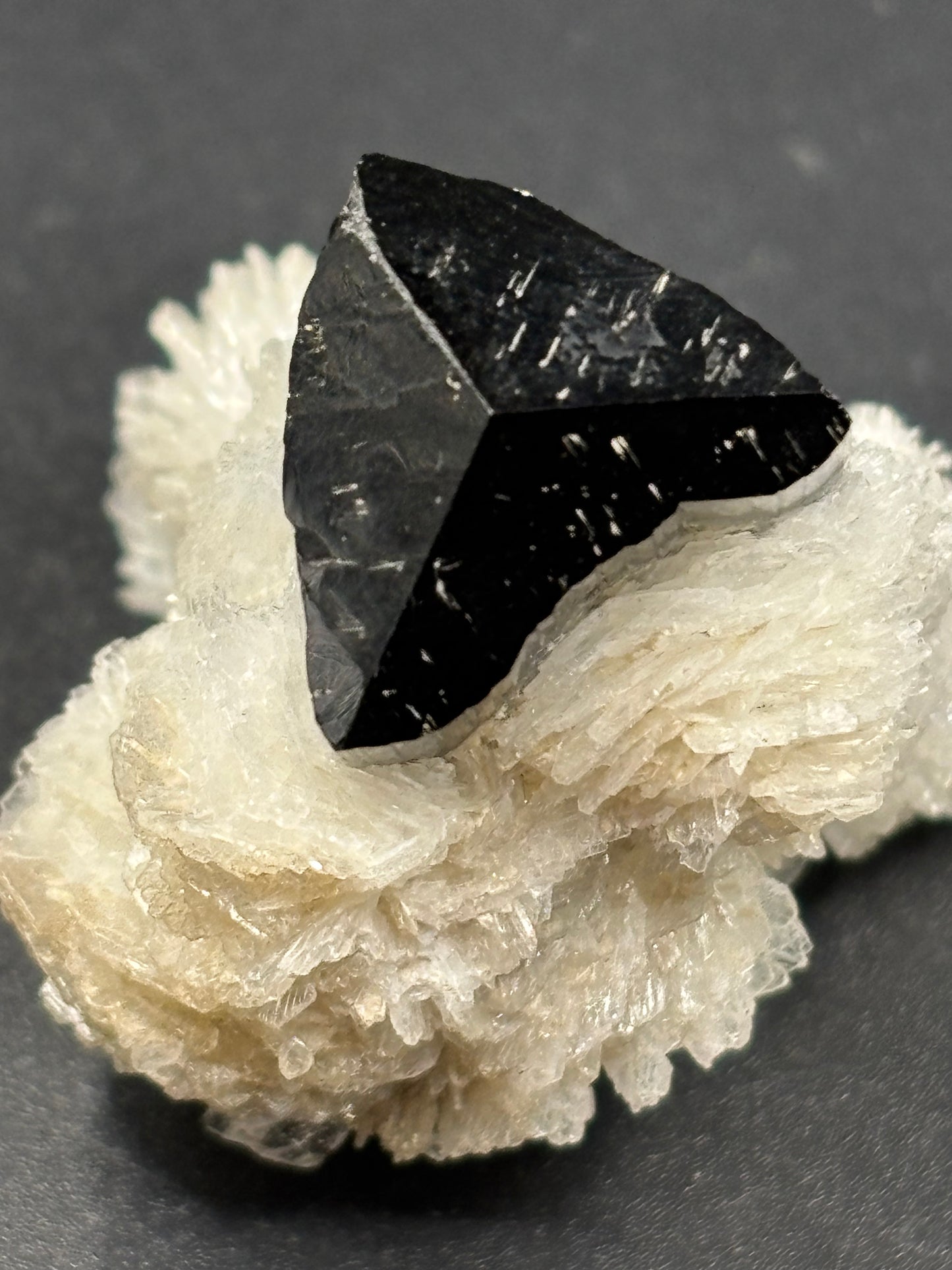 Schorl Tourmaline on Albite – Astak, Pakistan – Crystal Specimen
