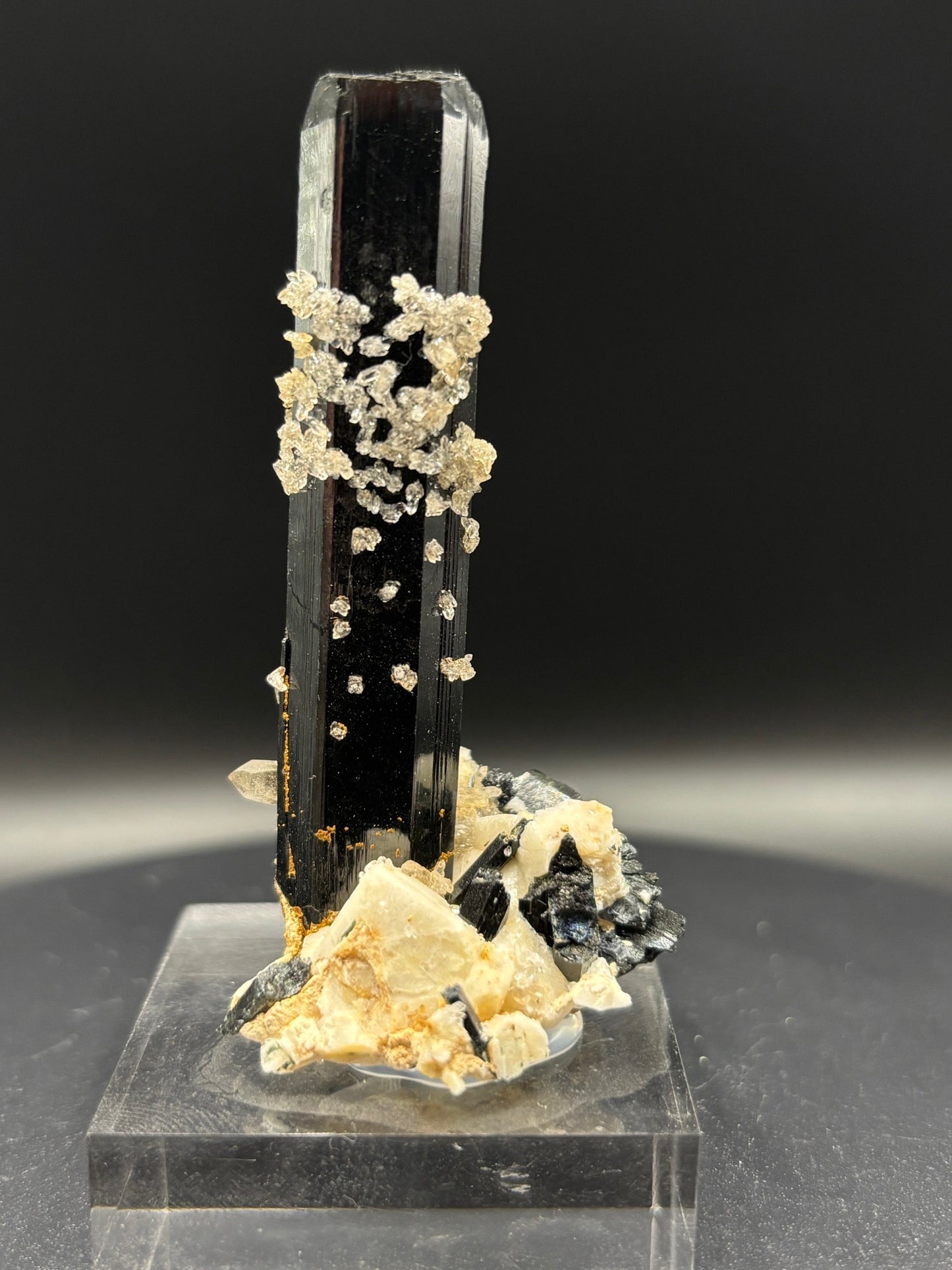 Aegirine Crystal on Feldspar & Quartz – Mount Malosa, Zomba Plateau, Malawi Africa