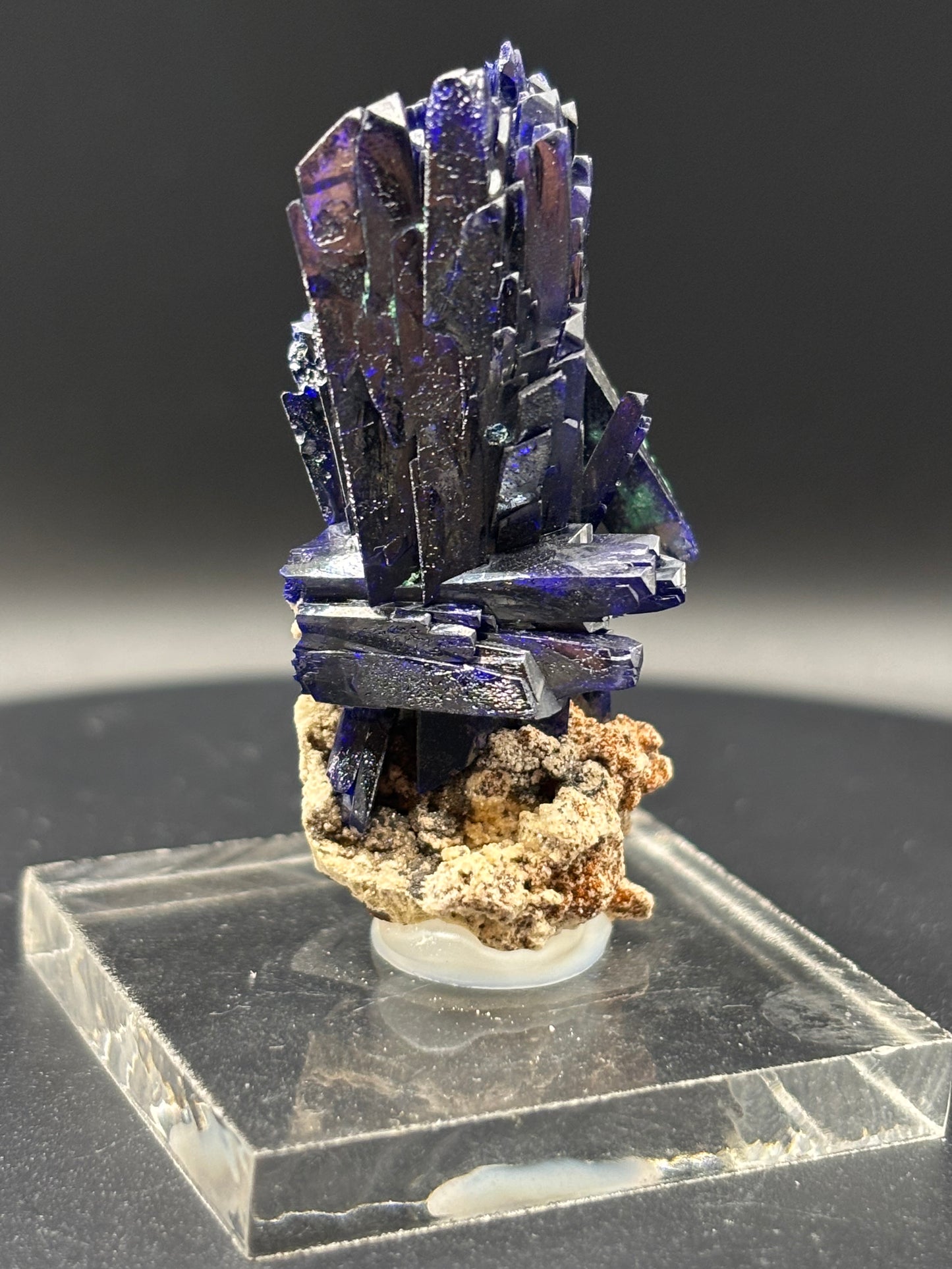 Deep Blue Azurite Crystals – Kerrouchen, Middle Atlas Mountains, Morocco