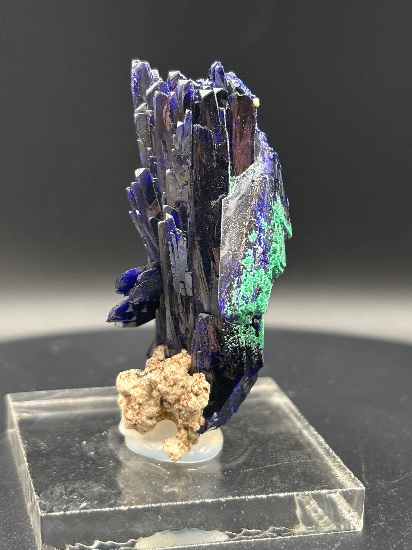 Deep Blue Azurite Crystals – Kerrouchen, Middle Atlas Mountains, Morocco