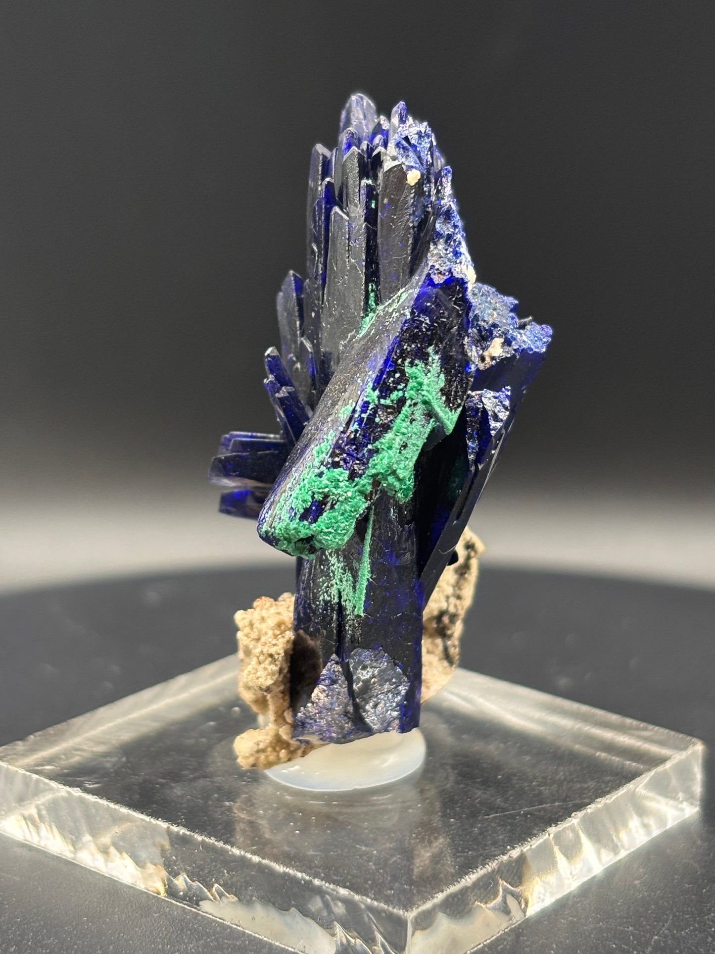 Deep Blue Azurite Crystals – Kerrouchen, Middle Atlas Mountains, Morocco
