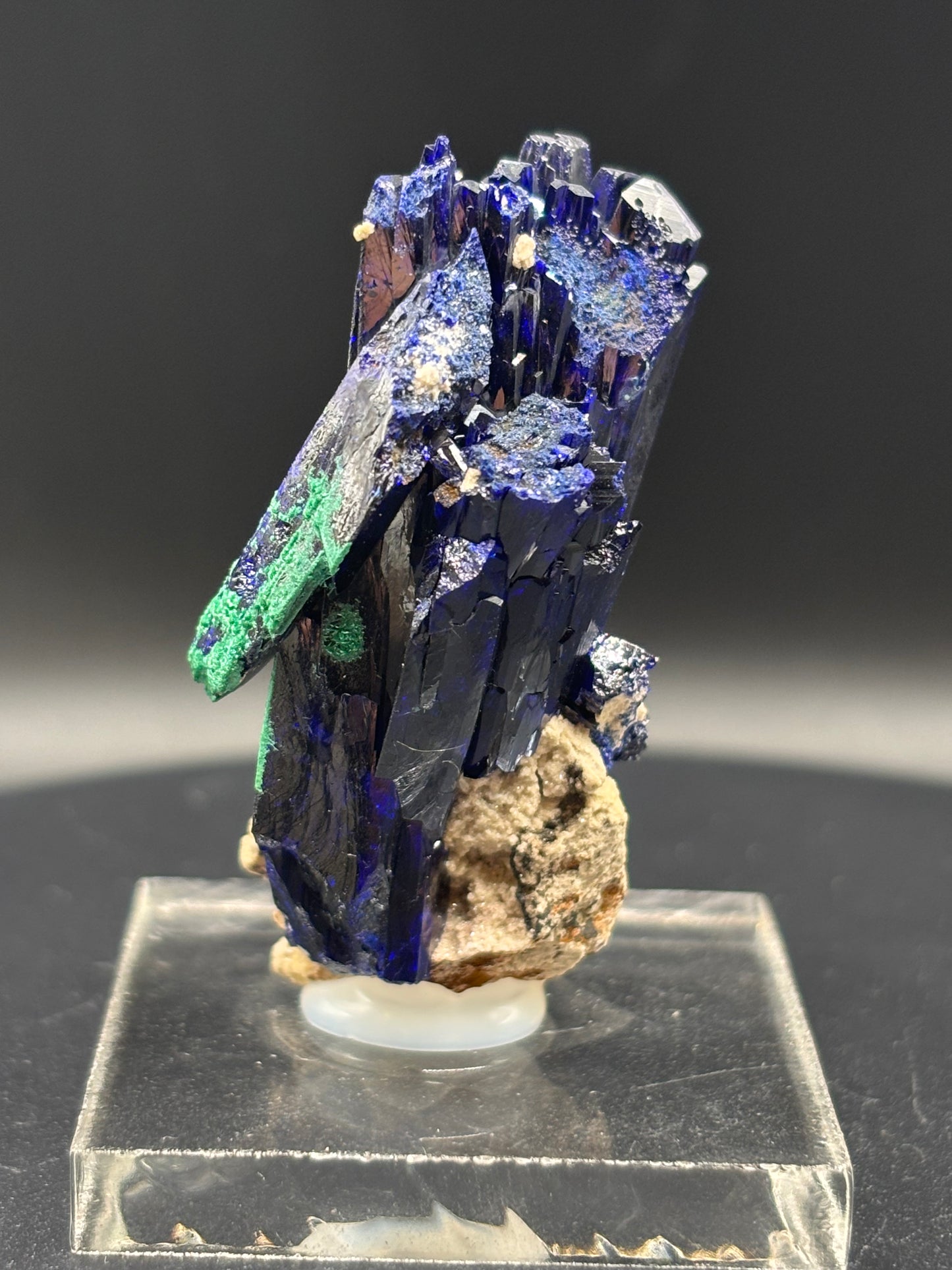 Deep Blue Azurite Crystals – Kerrouchen, Middle Atlas Mountains, Morocco