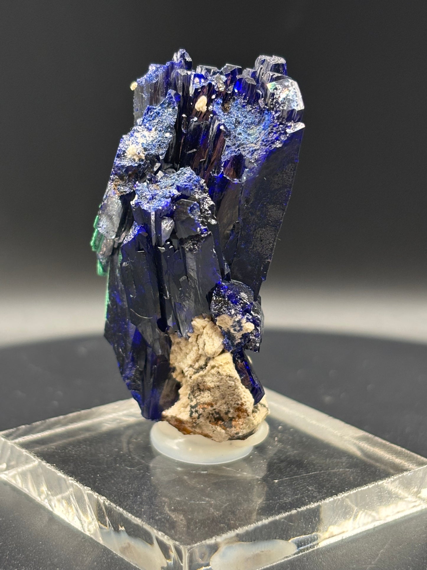 Deep Blue Azurite Crystals – Kerrouchen, Middle Atlas Mountains, Morocco