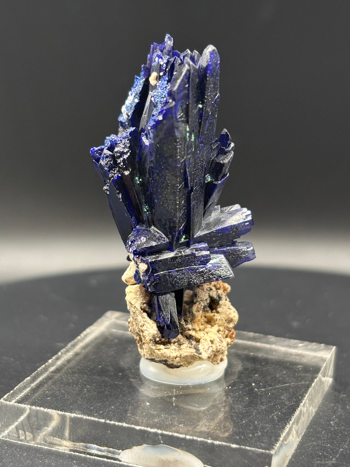 Deep Blue Azurite Crystals – Kerrouchen, Middle Atlas Mountains, Morocco