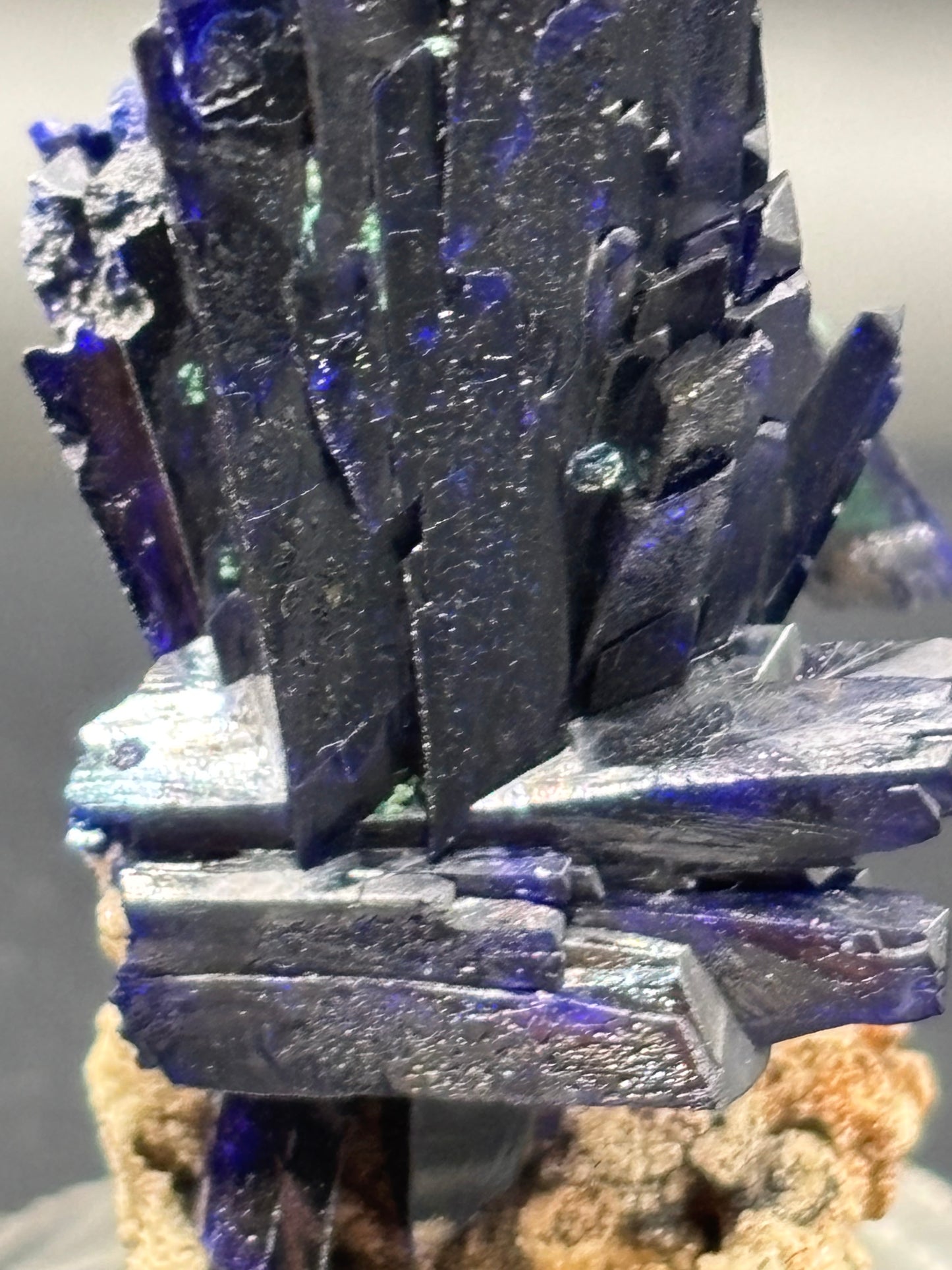 Deep Blue Azurite Crystals – Kerrouchen, Middle Atlas Mountains, Morocco