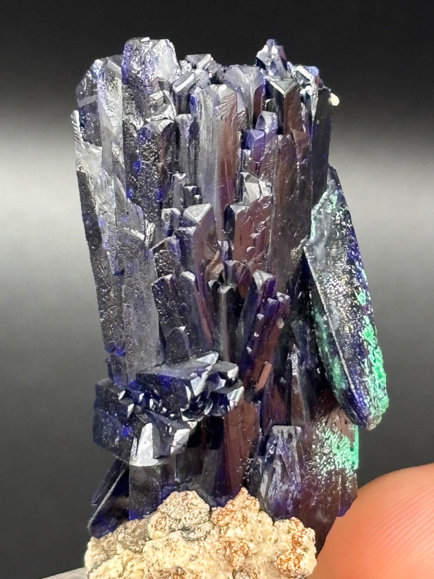 Deep Blue Azurite Crystals – Kerrouchen, Middle Atlas Mountains, Morocco