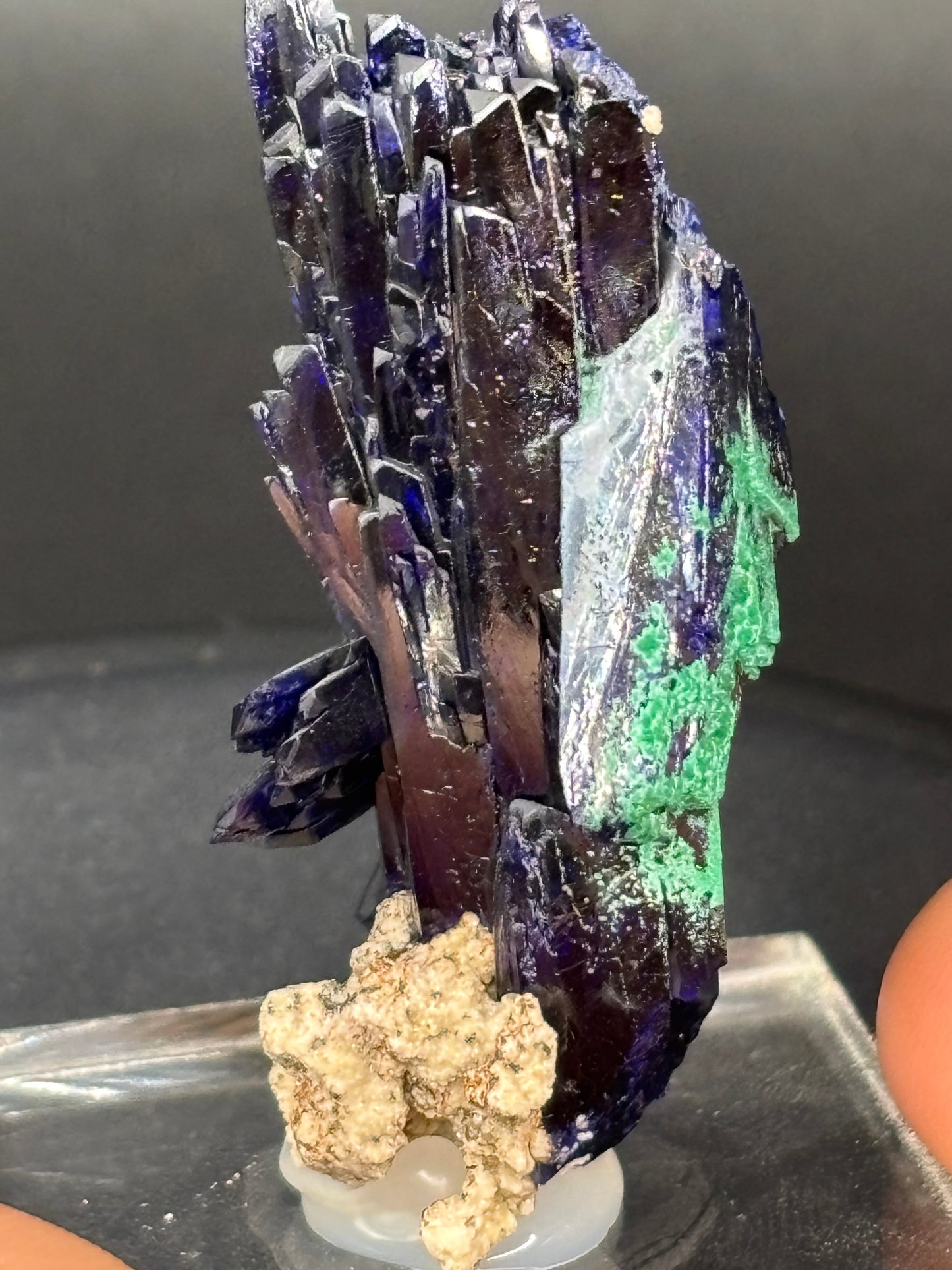 Deep Blue Azurite Crystals – Kerrouchen, Middle Atlas Mountains, Morocco