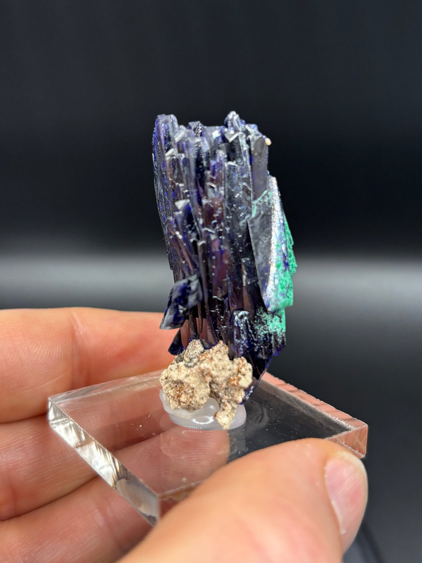 Deep Blue Azurite Crystals – Kerrouchen, Middle Atlas Mountains, Morocco