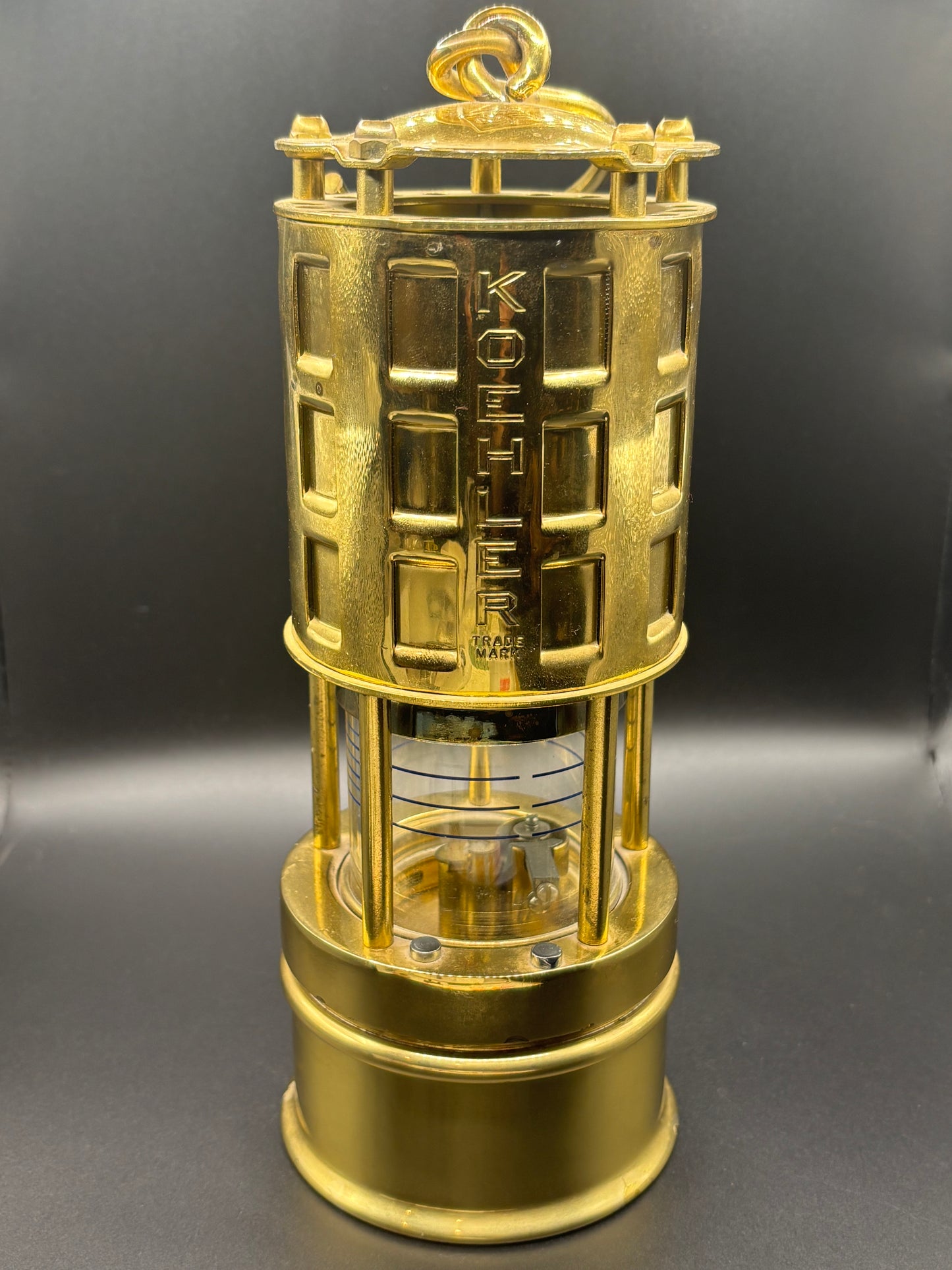 Koehler Brass MSHA Permissible Flame Safety Miners Lamp Model 209 — Coal Mining Relic