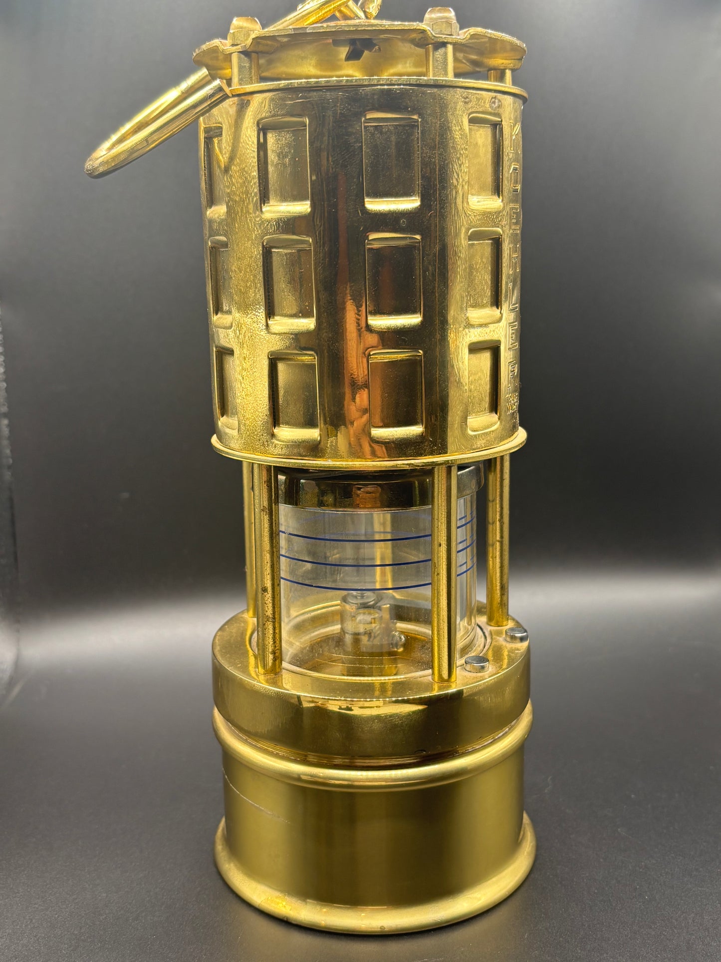 Koehler Brass MSHA Permissible Flame Safety Miners Lamp Model 209 — Coal Mining Relic