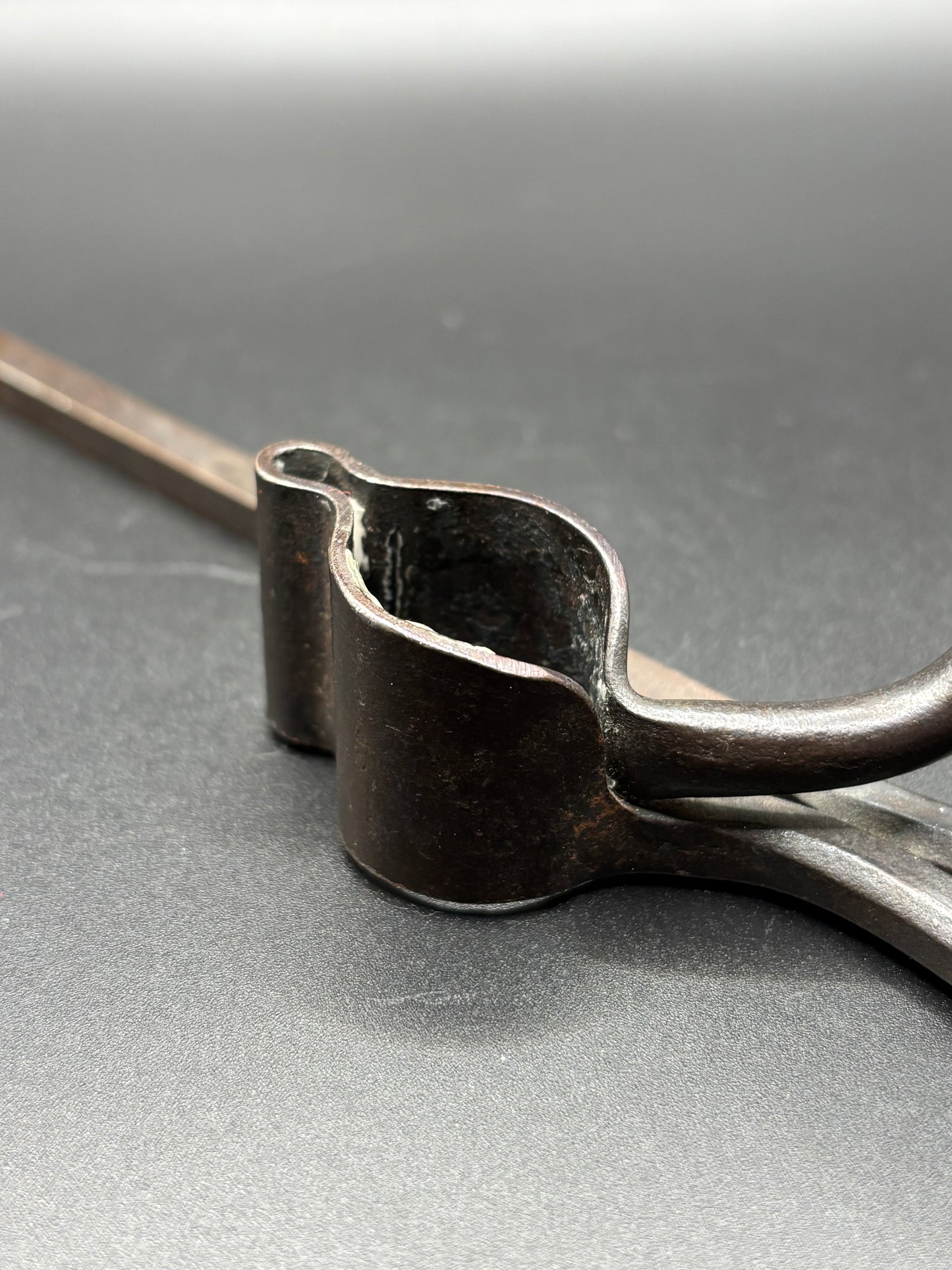 Antique Varney Miners Candlestick Holder — Hand Forged Mining Candle Lamp "Sticking Tommy"