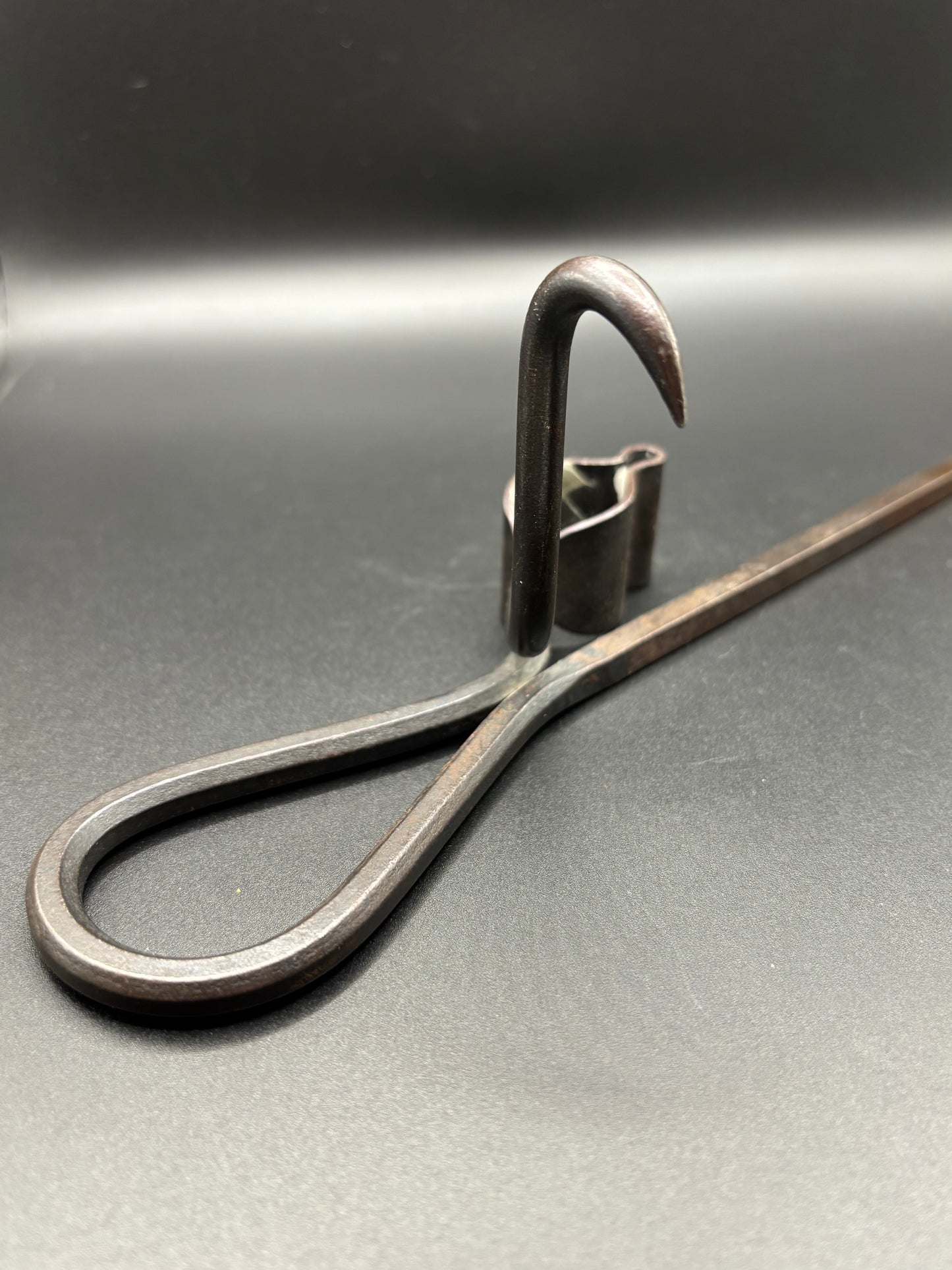 Antique Varney Miners Candlestick Holder — Hand Forged Mining Candle Lamp "Sticking Tommy"