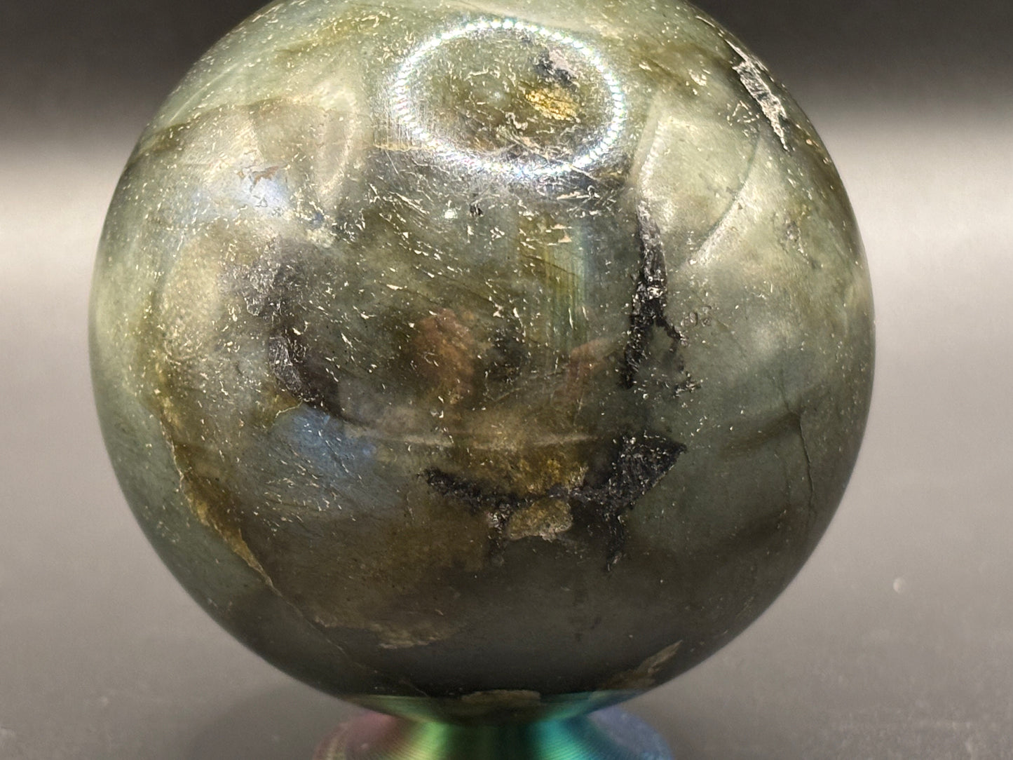 Labradorite Sphere 6cm 340g Flashing Feldspar Crystal Polished Mineral Specimen