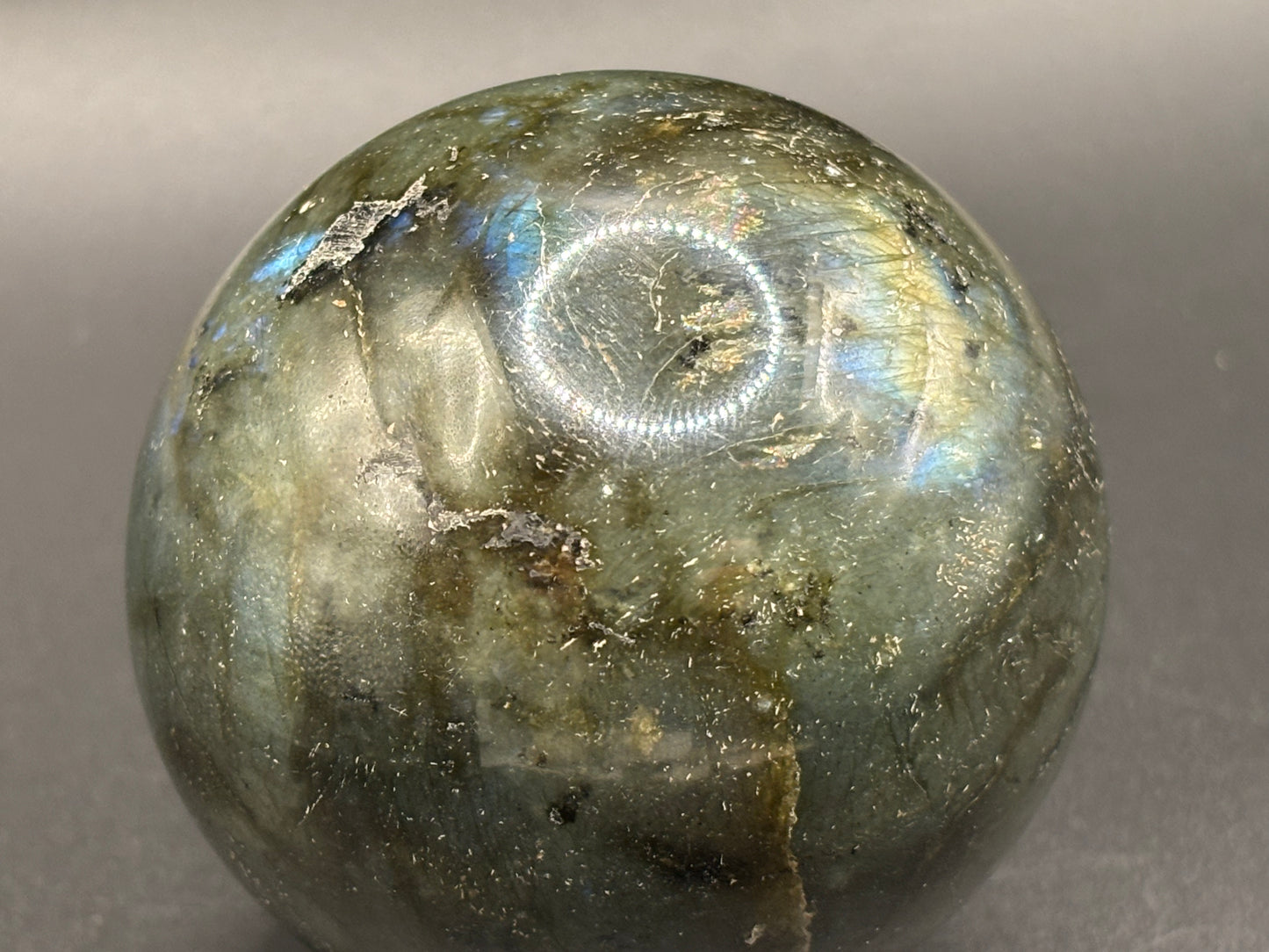 Labradorite Sphere 6cm 340g Flashing Feldspar Crystal Polished Mineral Specimen