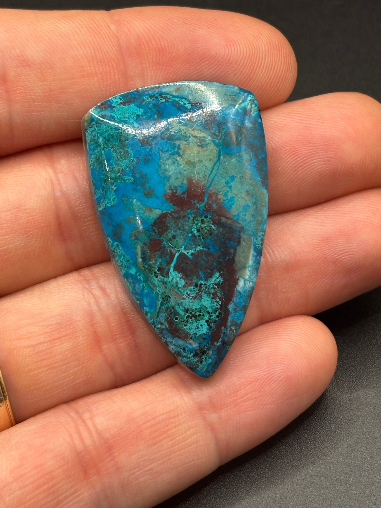 Rowley Mine Arizona Chrysocolla Cabochon Polished Copper Mineral Gemstone Cab Southwestern Lapidary