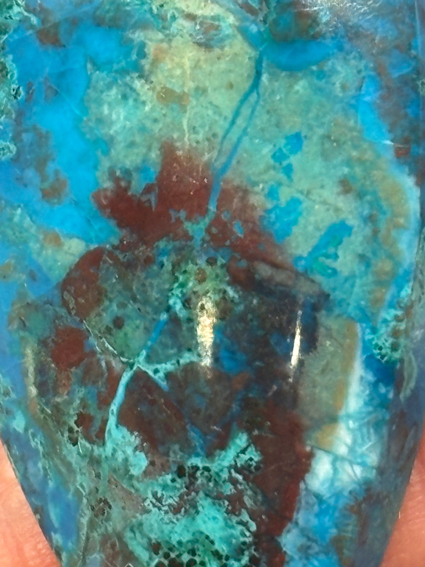 Rowley Mine Arizona Chrysocolla Cabochon Polished Copper Mineral Gemstone Cab Southwestern Lapidary