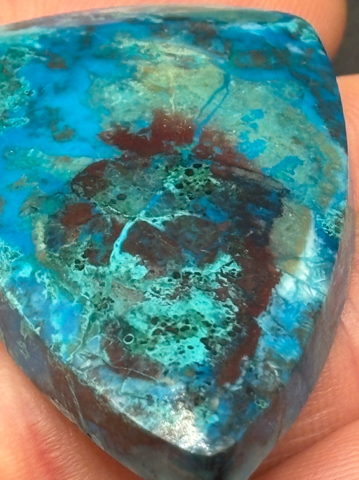Rowley Mine Arizona Chrysocolla Cabochon Polished Copper Mineral Gemstone Cab Southwestern Lapidary