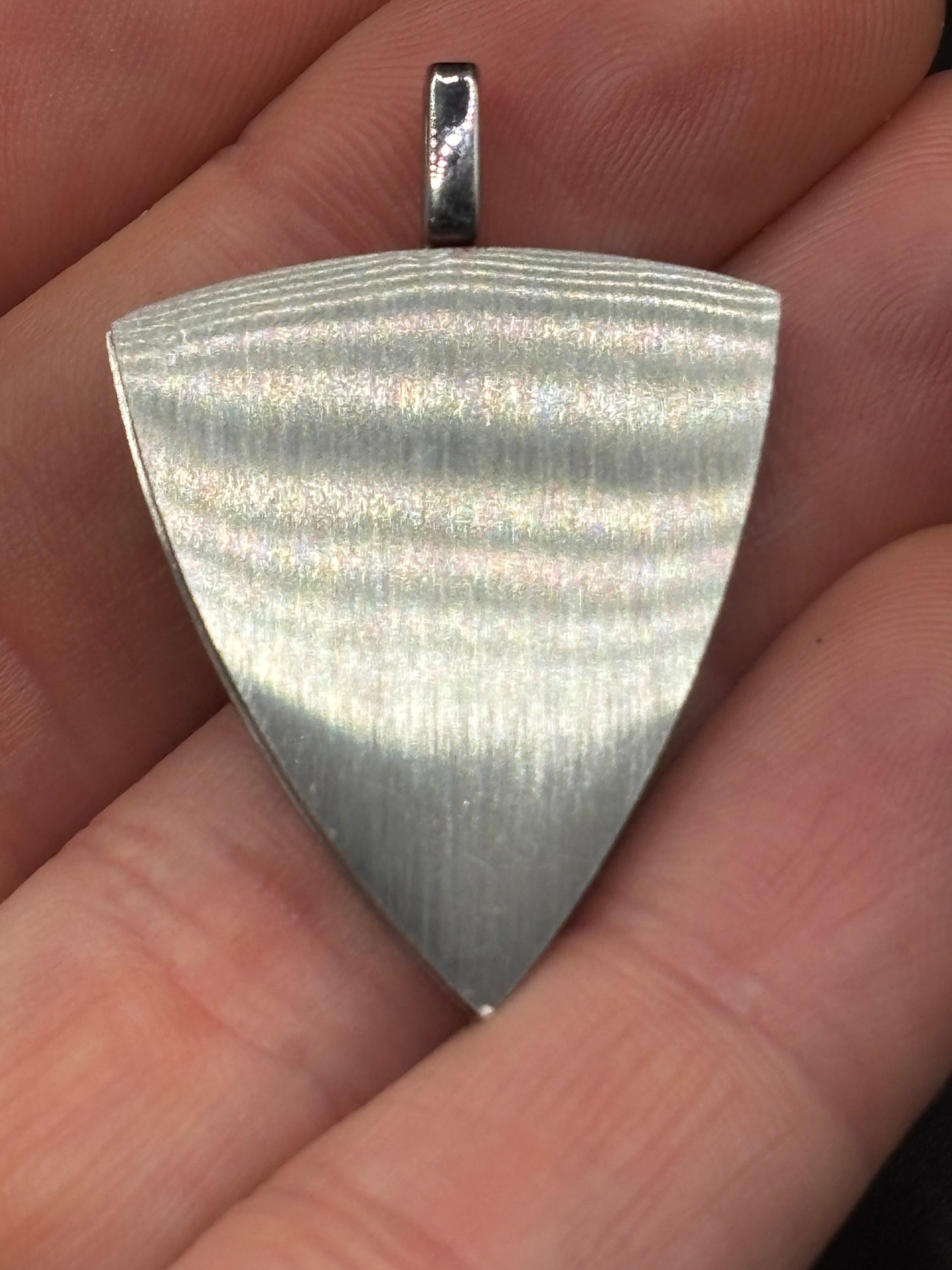 Genuine Aletai Meteorite & Abalone Mother-of-Pearl Pendant – Authentic Iron Meteorite Jewelry