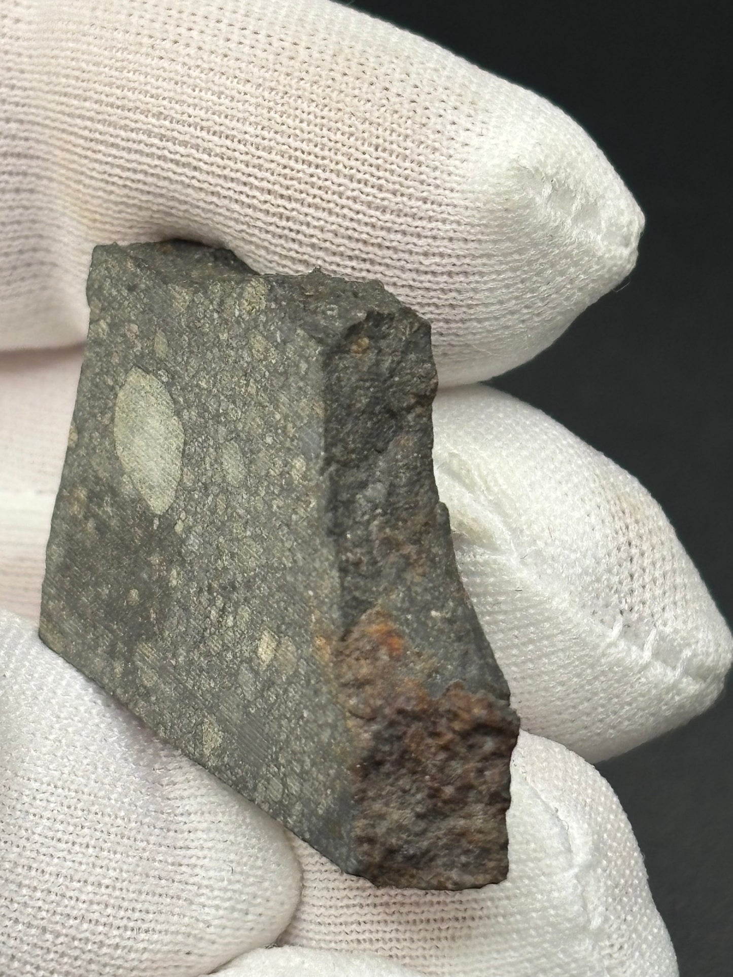 Felt (b) Meteorite Specimen Rare Official L3.5-5 Chondrite Oklahoma Meteorite Genomict Breccia