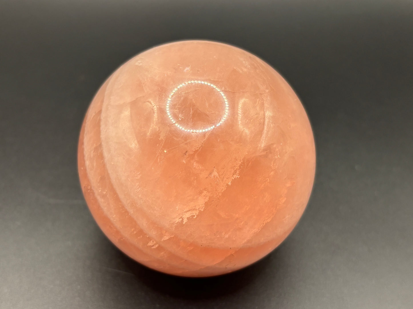 Natural Rose Quartz Sphere 2.5 Inch Polished Pink Quartz Crystal Ball Mineral Specimen