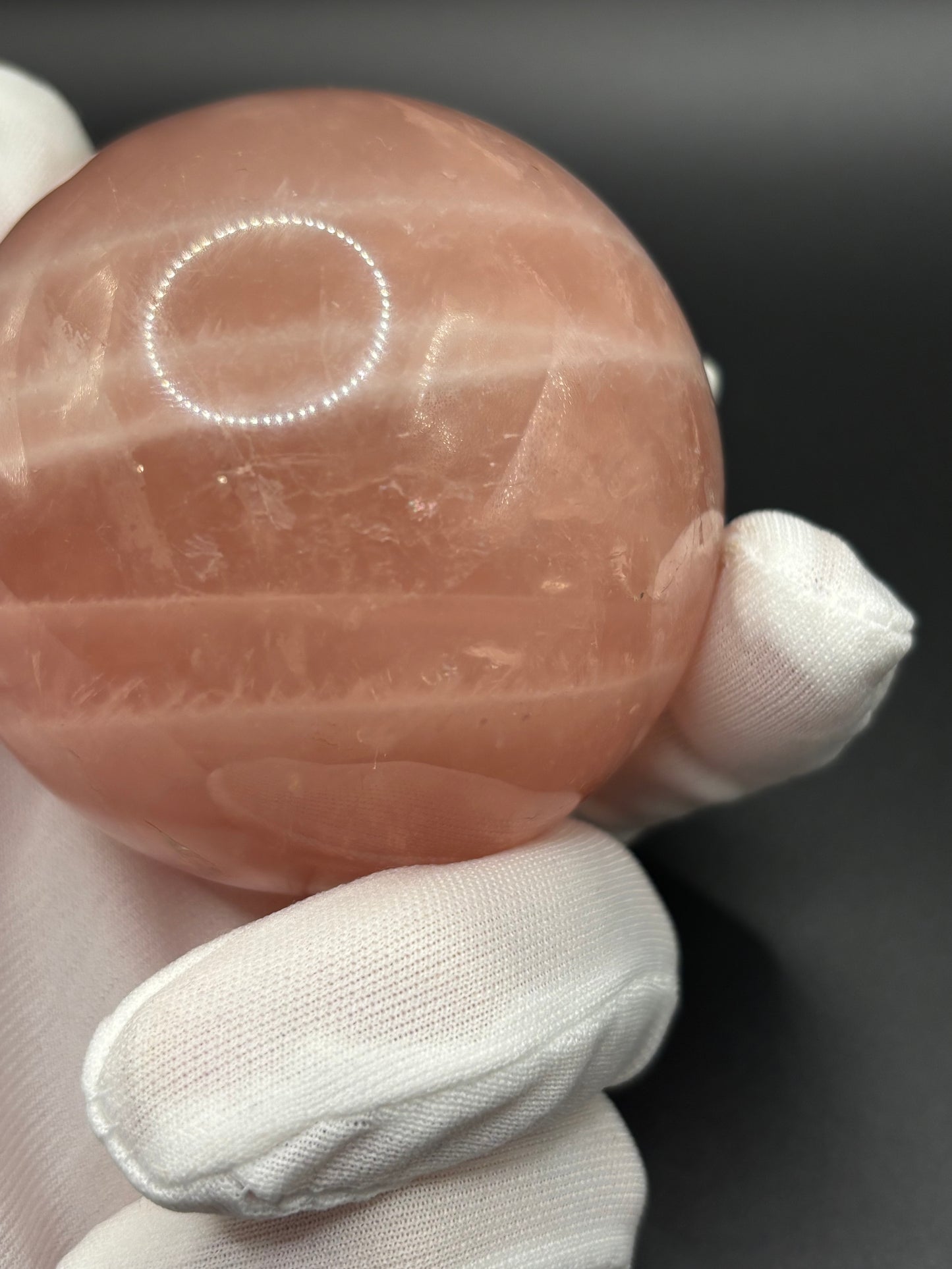 Natural Rose Quartz Sphere 2.5 Inch Polished Pink Quartz Crystal Ball Mineral Specimen