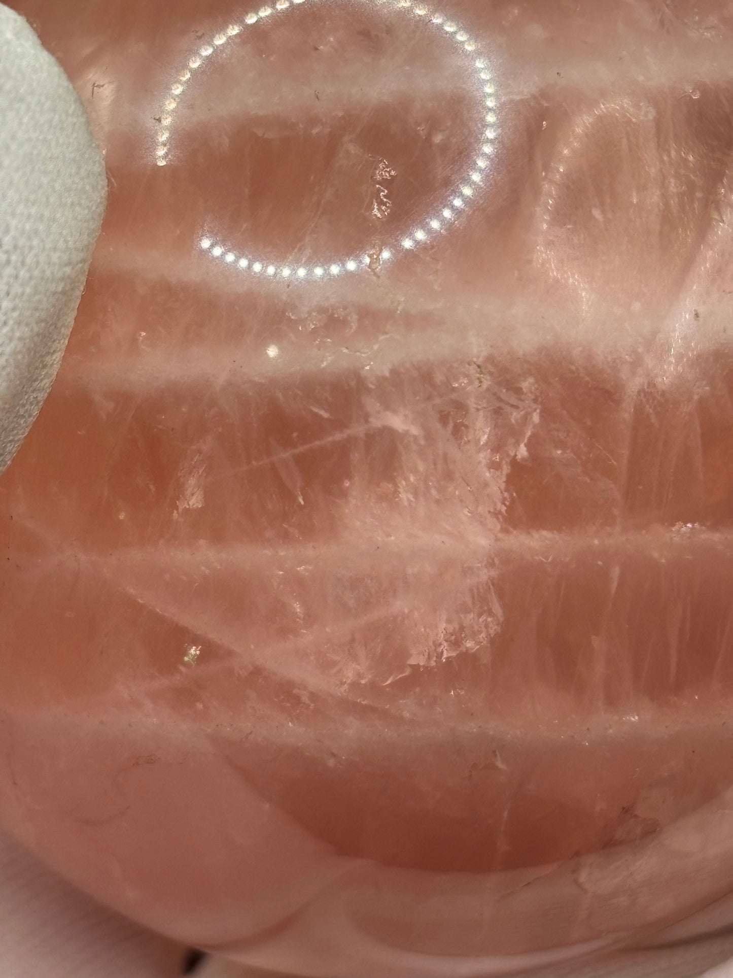 Natural Rose Quartz Sphere 2.5 Inch Polished Pink Quartz Crystal Ball Mineral Specimen
