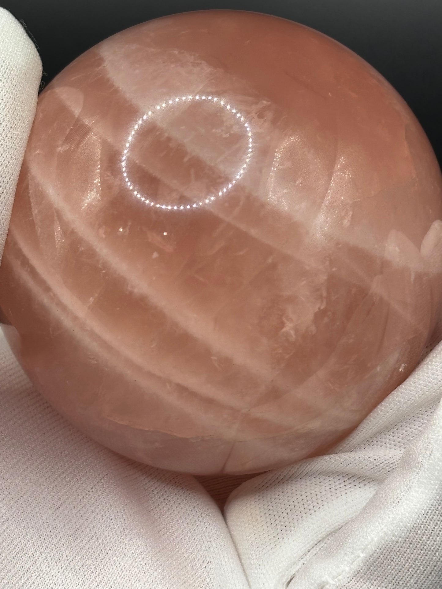 Natural Rose Quartz Sphere 2.5 Inch Polished Pink Quartz Crystal Ball Mineral Specimen