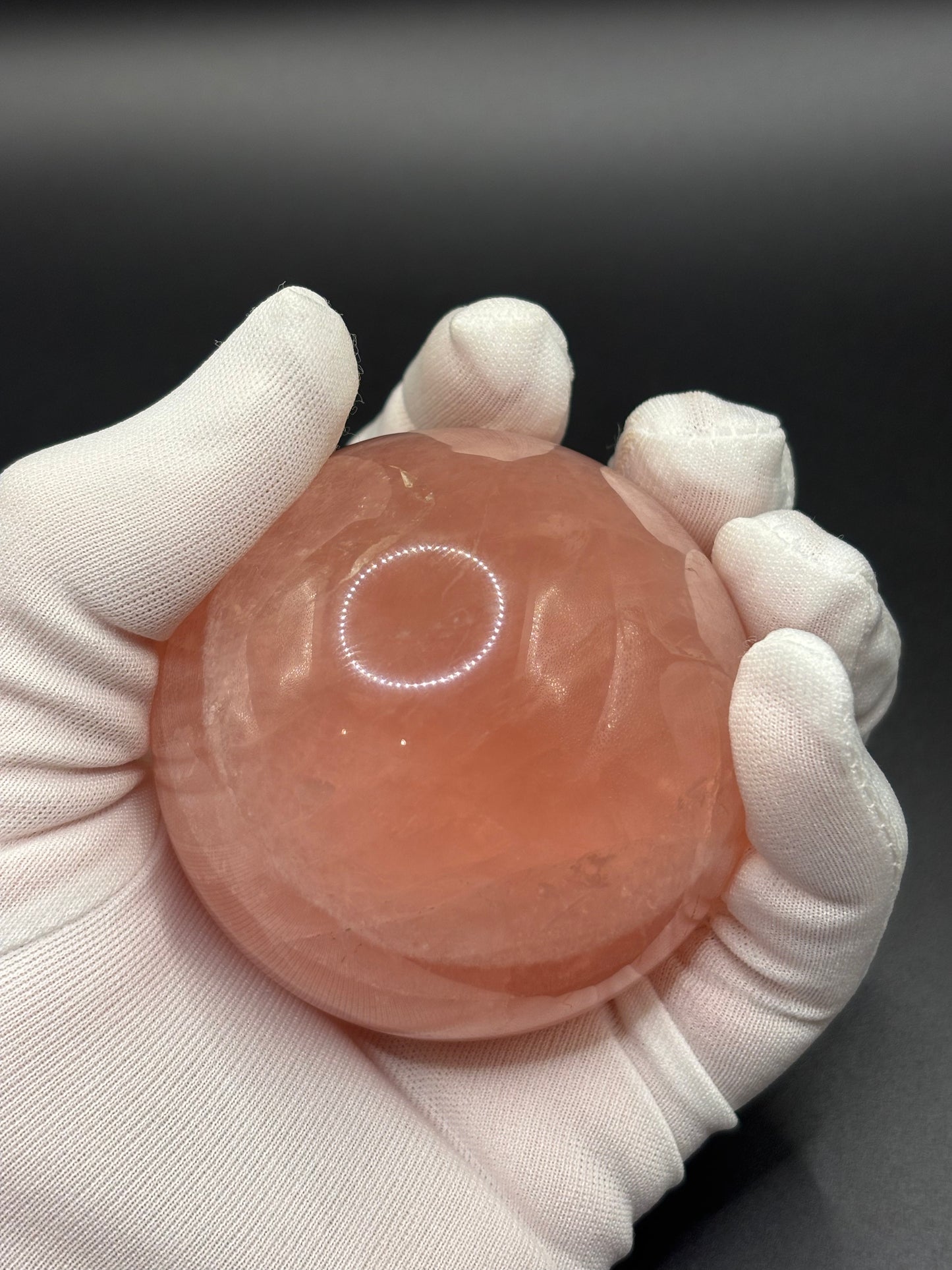 Natural Rose Quartz Sphere 2.5 Inch Polished Pink Quartz Crystal Ball Mineral Specimen