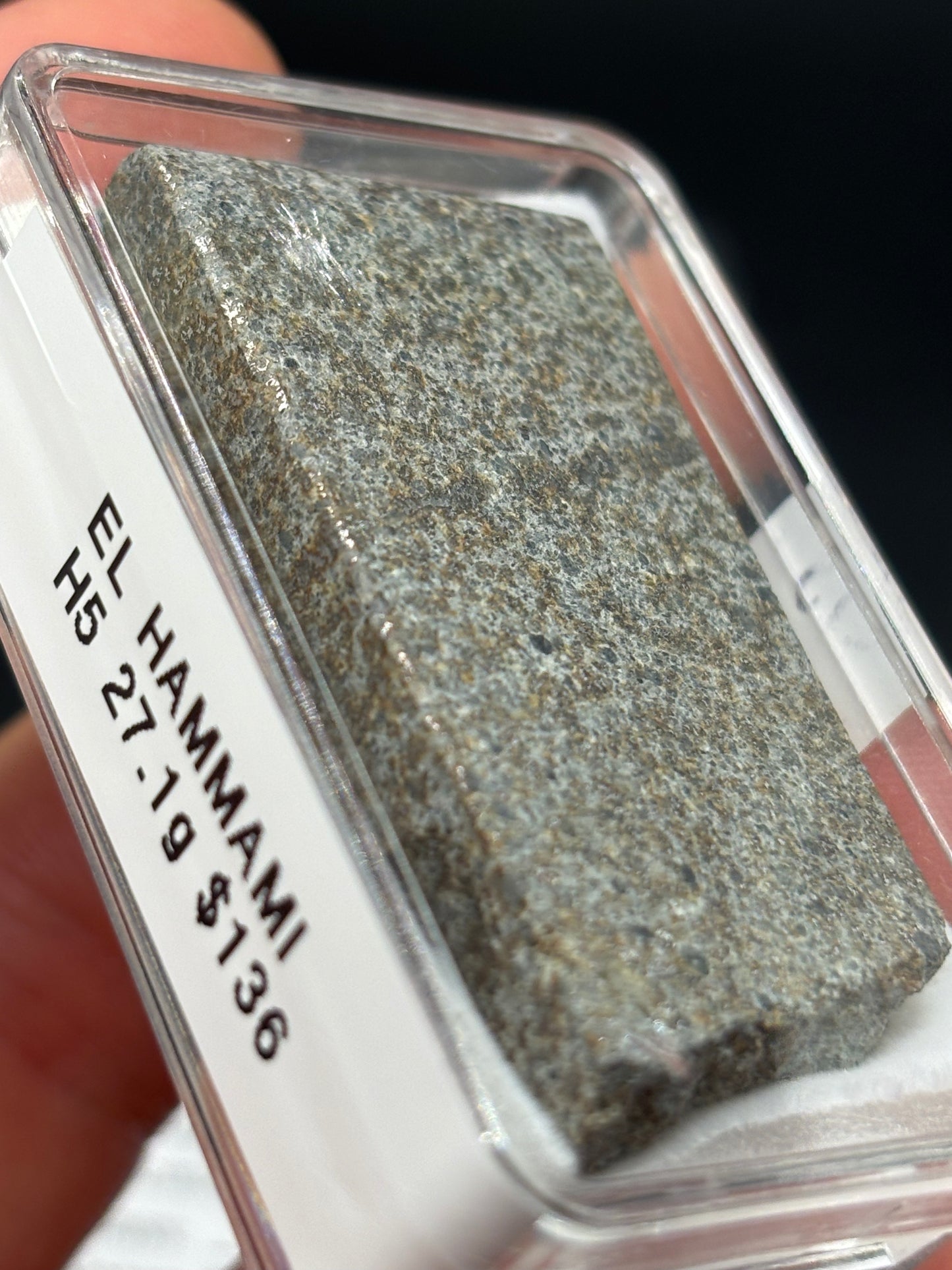 El Hammami Meteorite Specimen Official H5 Chondrite Mauritania Meteorite Historic Desert Find