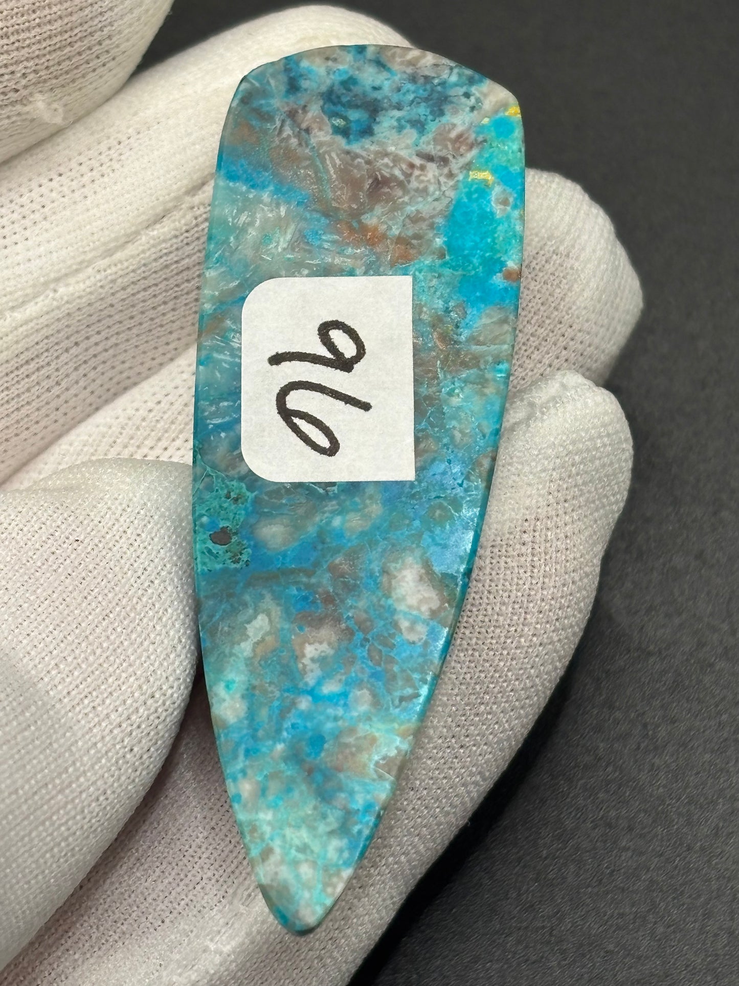 Rowley Mine Arizona Chrysocolla Cabochon Polished Copper Mineral Gemstone Cab Southwestern Lapidary