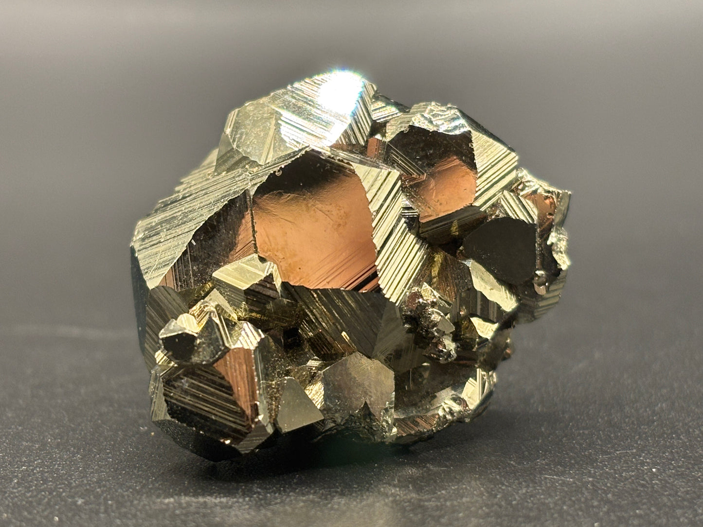 Octahedral Pyrite Crystal Cluster Huanzala Mine Peru Natural Pyrite Mineral Specimen