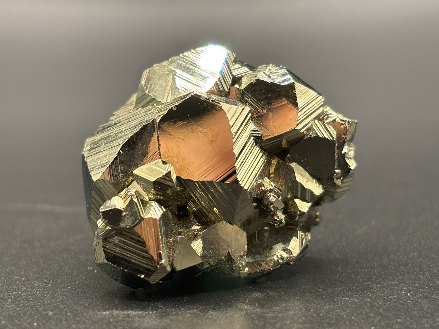 Octahedral Pyrite Crystal Cluster Huanzala Mine Peru Natural Pyrite Mineral Specimen