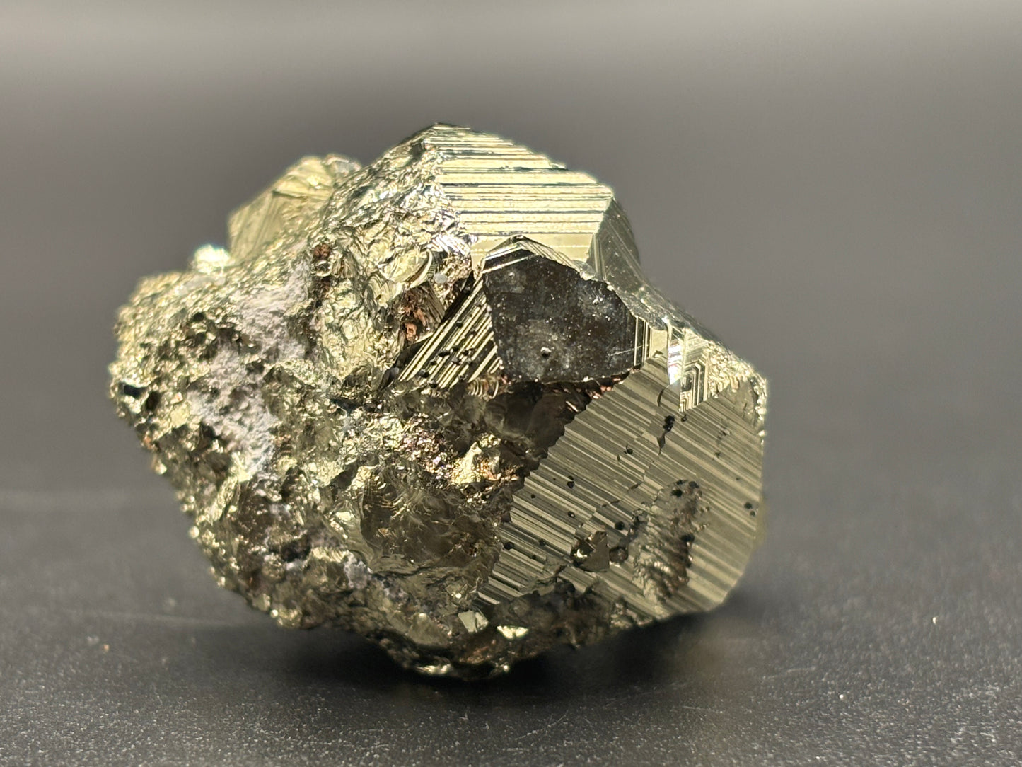 Octahedral Pyrite Crystal Cluster Huanzala Mine Peru Natural Pyrite Mineral Specimen