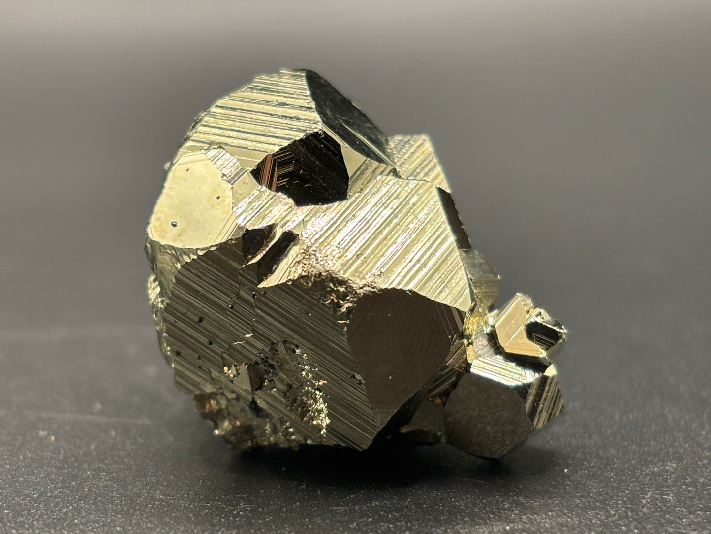 Octahedral Pyrite Crystal Cluster Huanzala Mine Peru Natural Pyrite Mineral Specimen