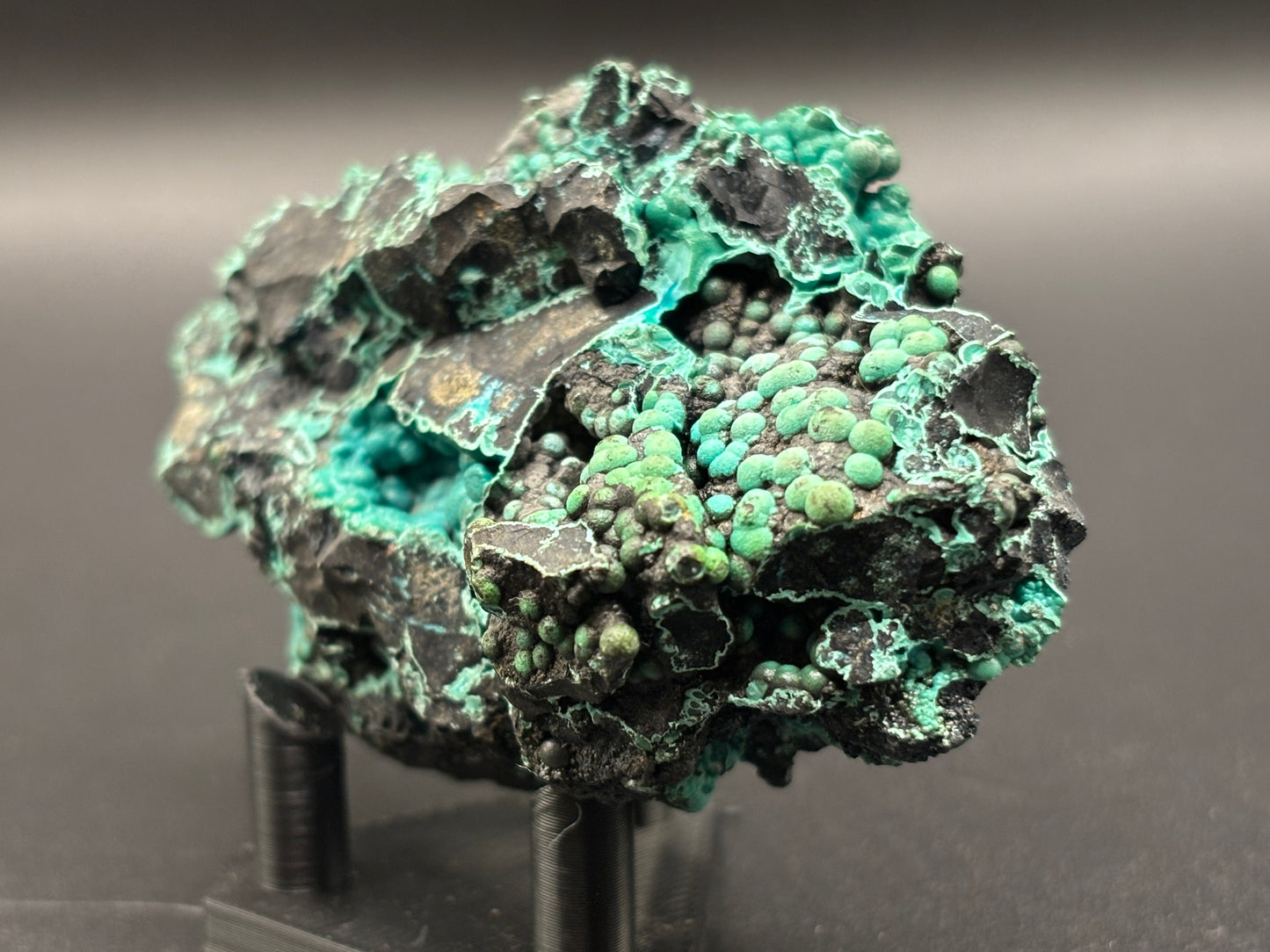 Malachite & Chrysocolla Specimen Planet Mine Arizona Copper Mineral Display Piece