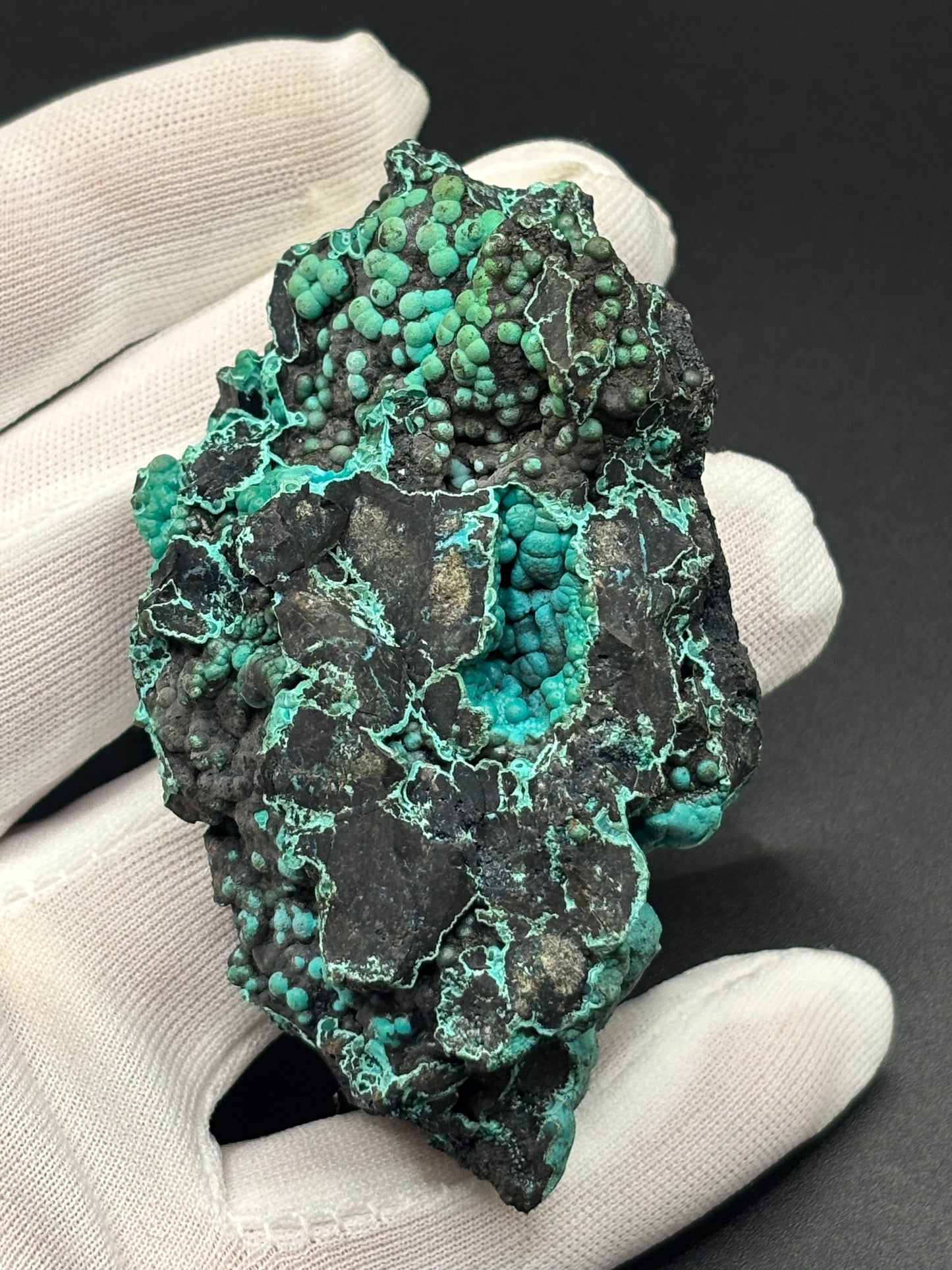 Malachite & Chrysocolla Specimen Planet Mine Arizona Copper Mineral Display Piece