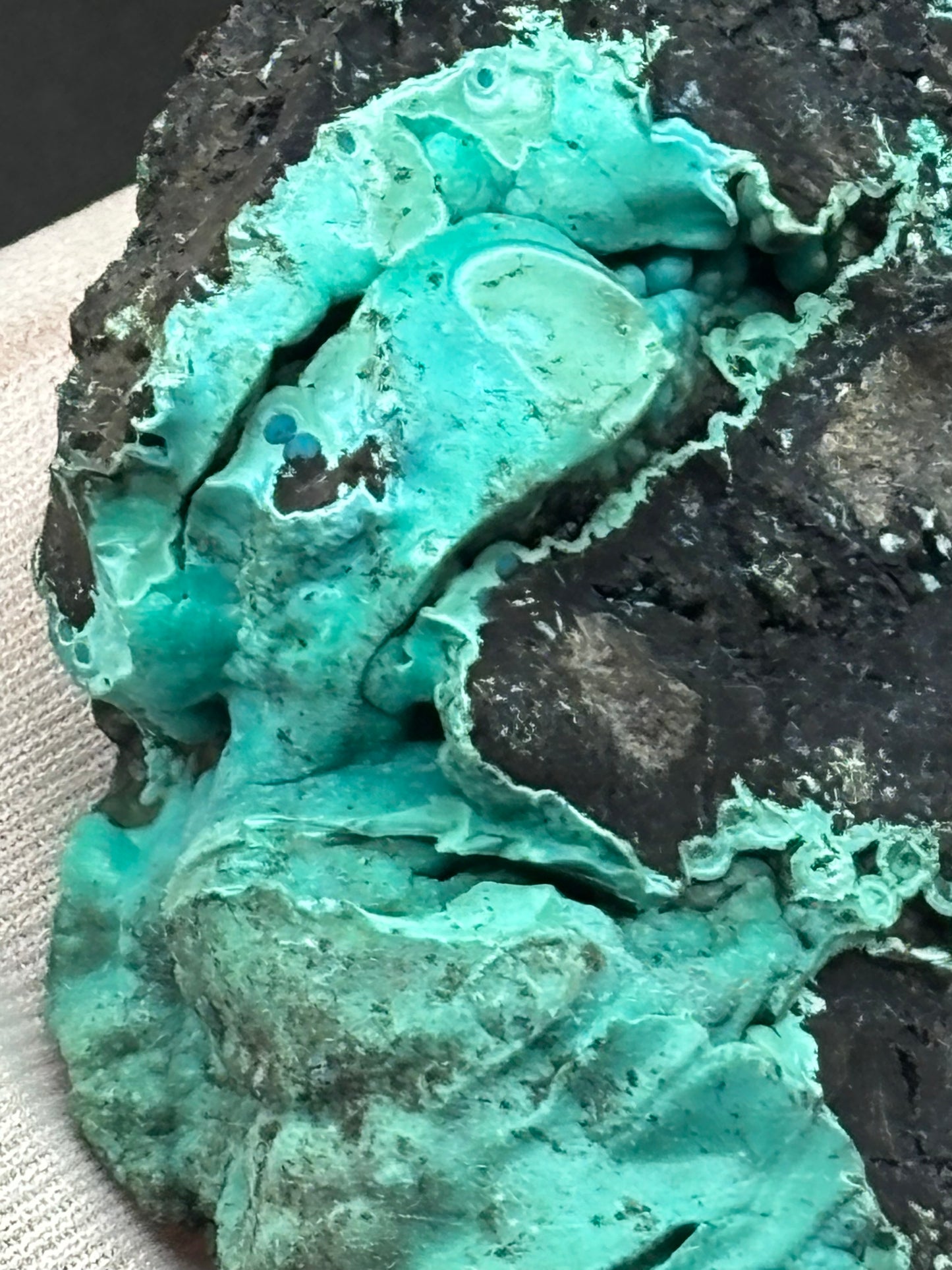 Malachite & Chrysocolla Specimen Planet Mine Arizona Copper Mineral Display Piece