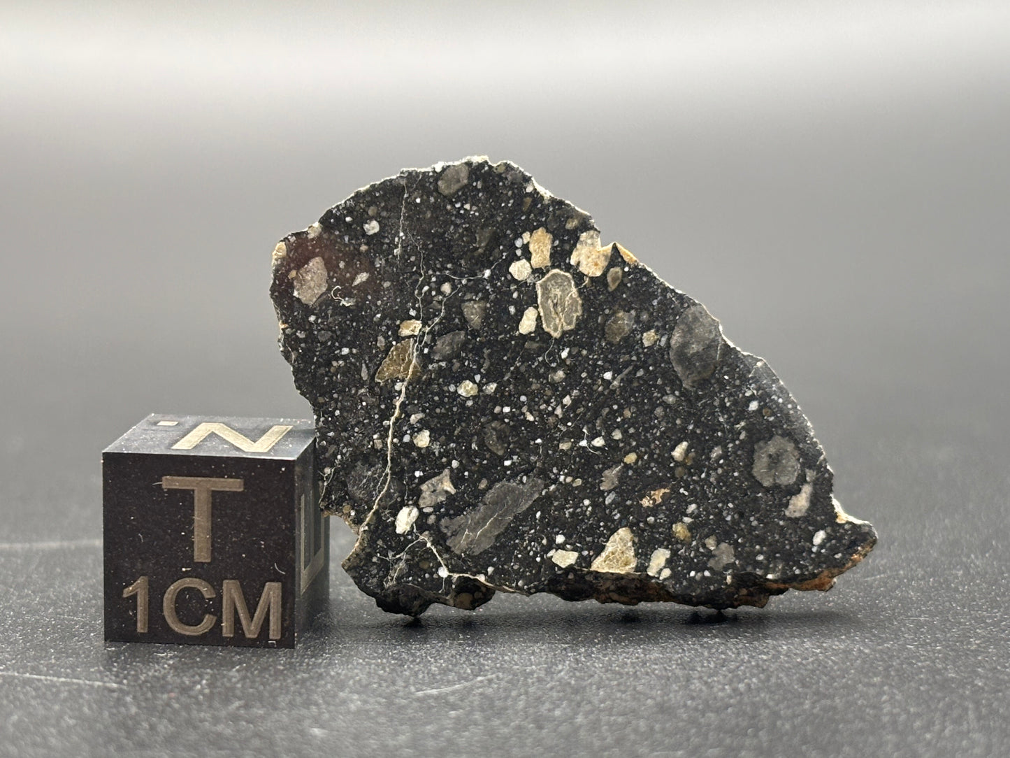 NWA 17859 "Black Lunar" Meteorite Specimen Official Feldspathic Breccia Moon Meteorite
