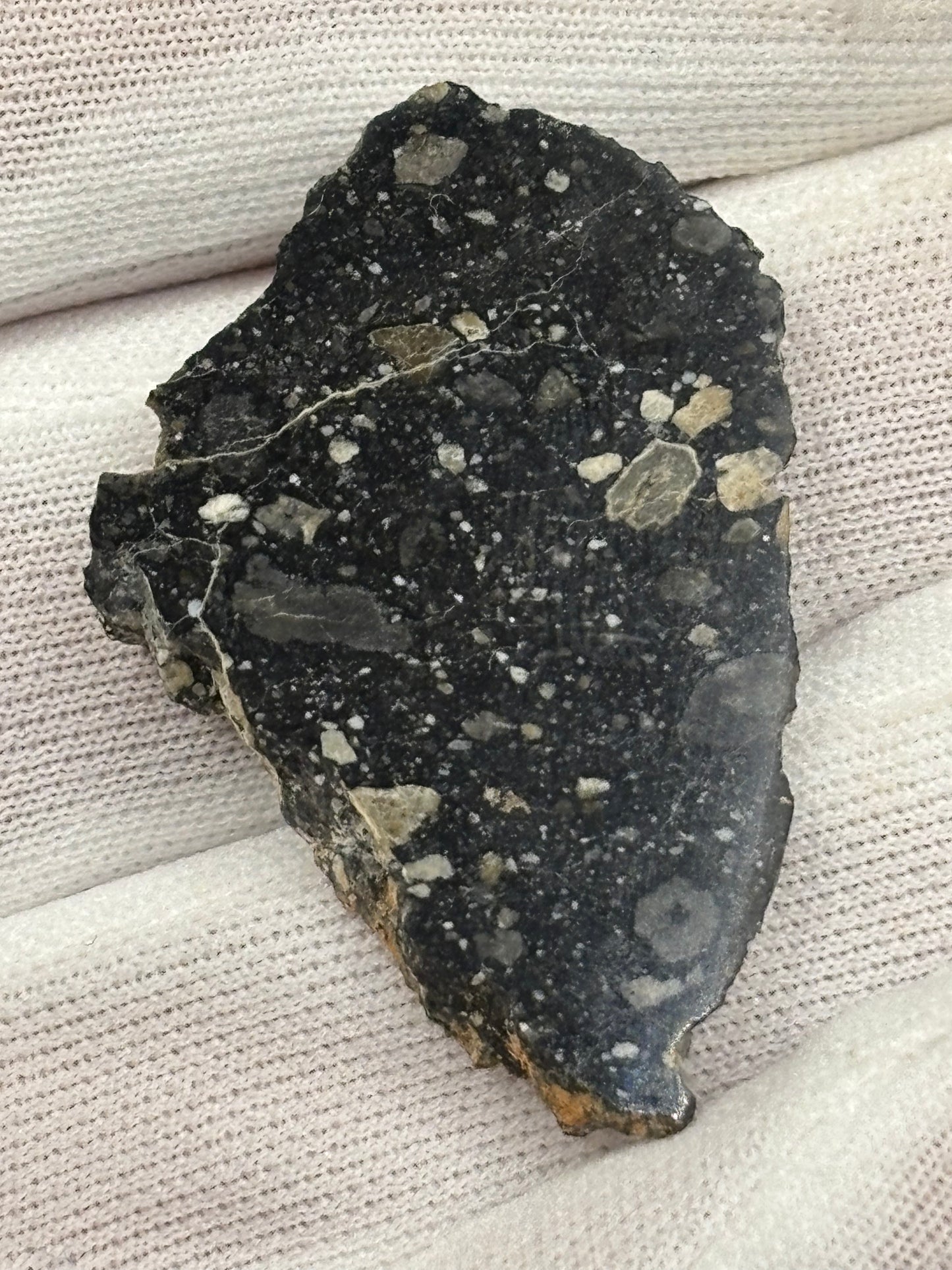 NWA 17859 "Black Lunar" Meteorite Specimen Official Feldspathic Breccia Moon Meteorite