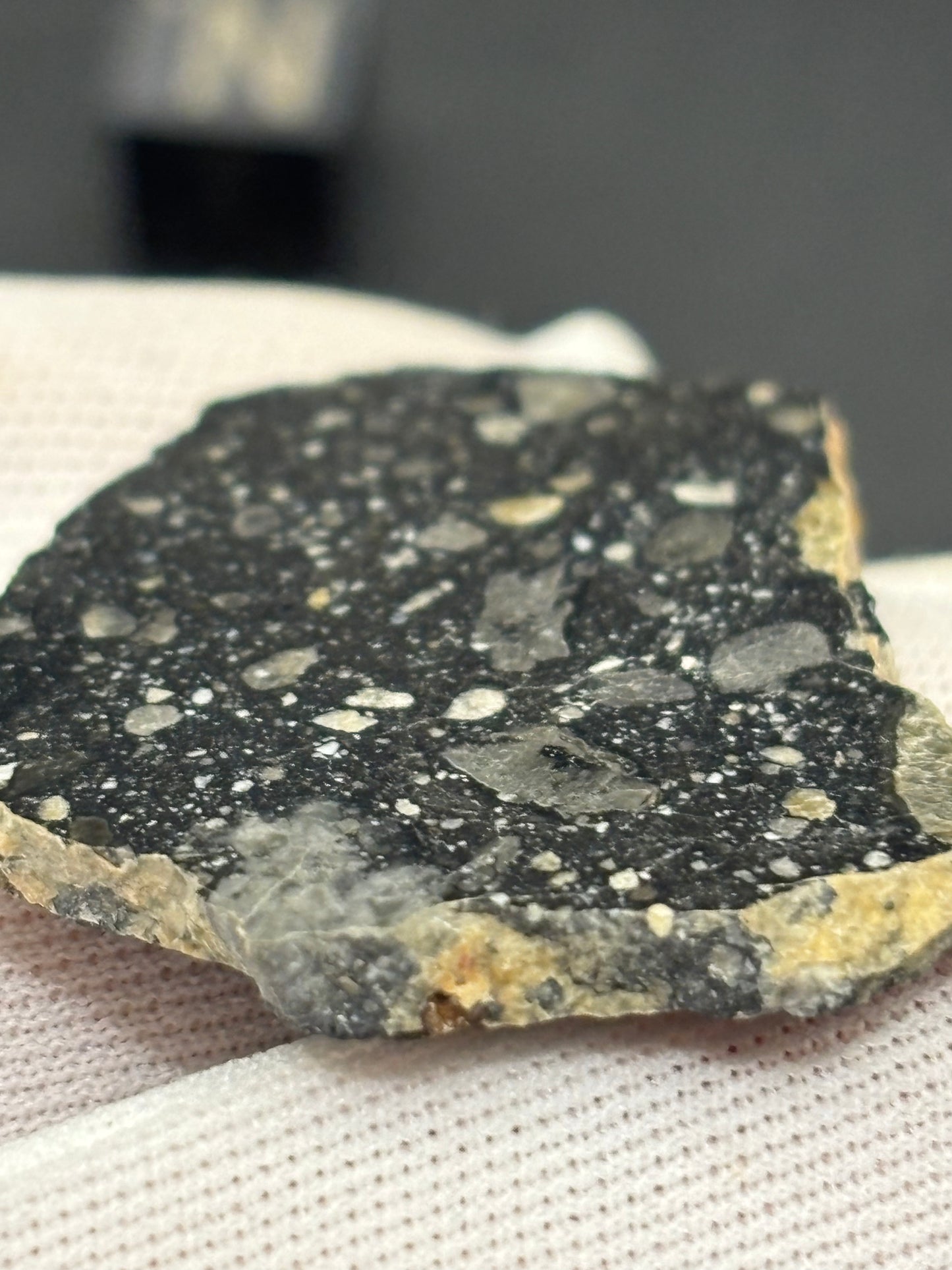 NWA 17859 "Black Lunar" Meteorite Specimen Official Feldspathic Breccia Moon Meteorite