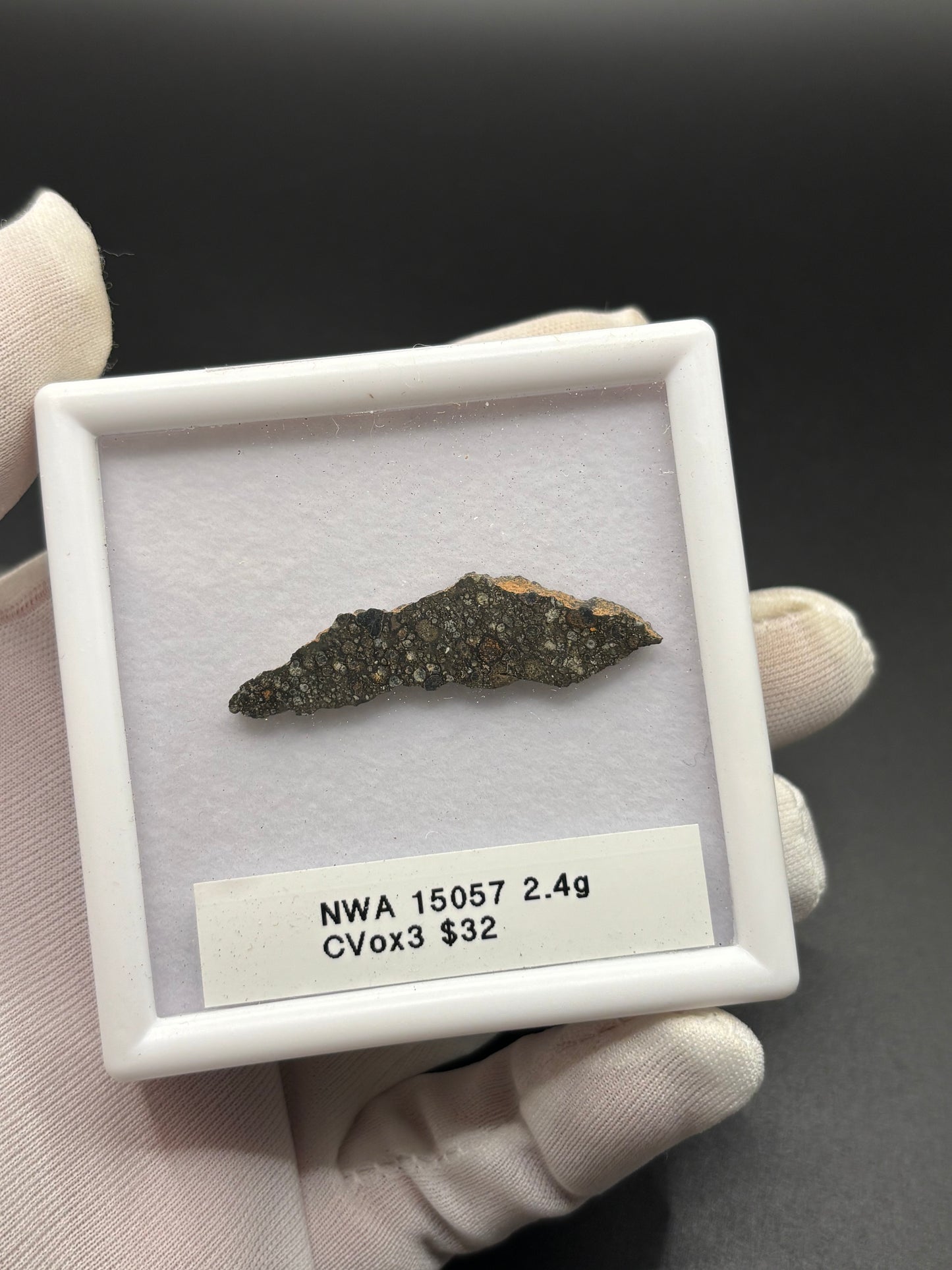NWA 15057 Carbonaceous Chondrite Meteorite Official CVox3 Northwest Africa Meteorite
