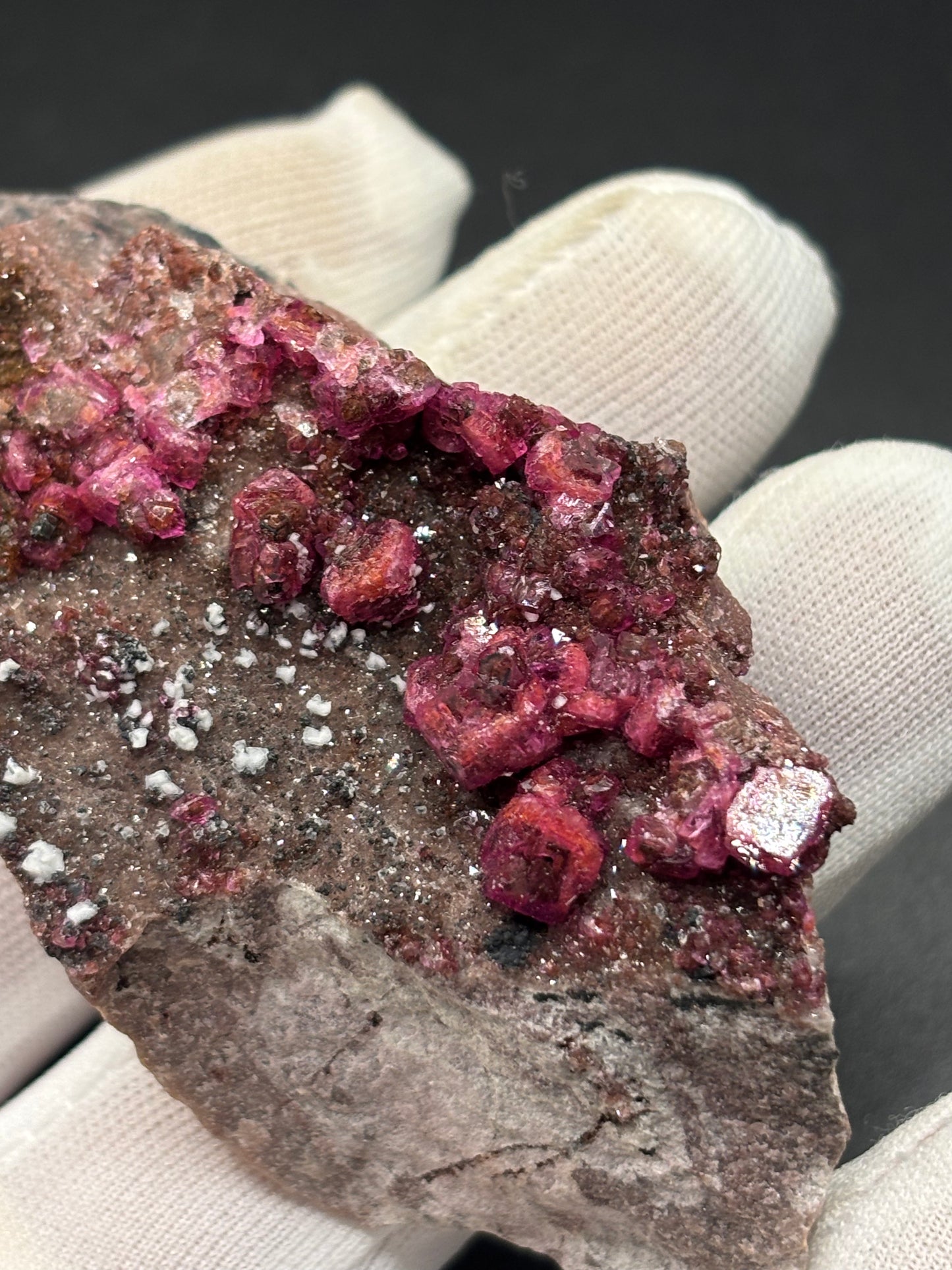 Cobaltoan Calcite on Matrix – Mashamba West Mine, Lualaba Province, Democratic Republic of Congo