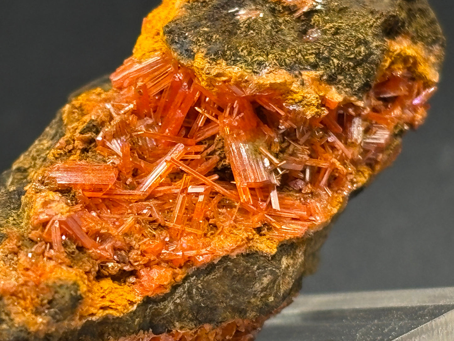 Crocoite Crystal Specimen – Red Lead Mine, Dundas, Zeehan District, Tasmania, Australia
